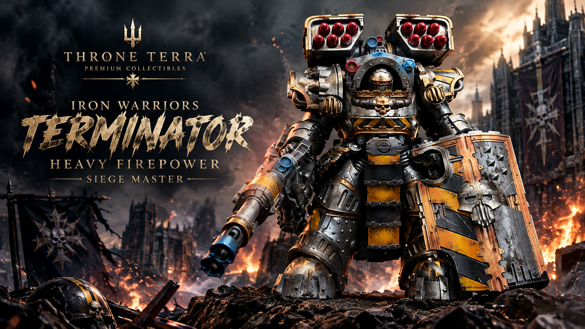 Custom 1/18 Iron Warriors Cataphractii Siege Breaker Repaint