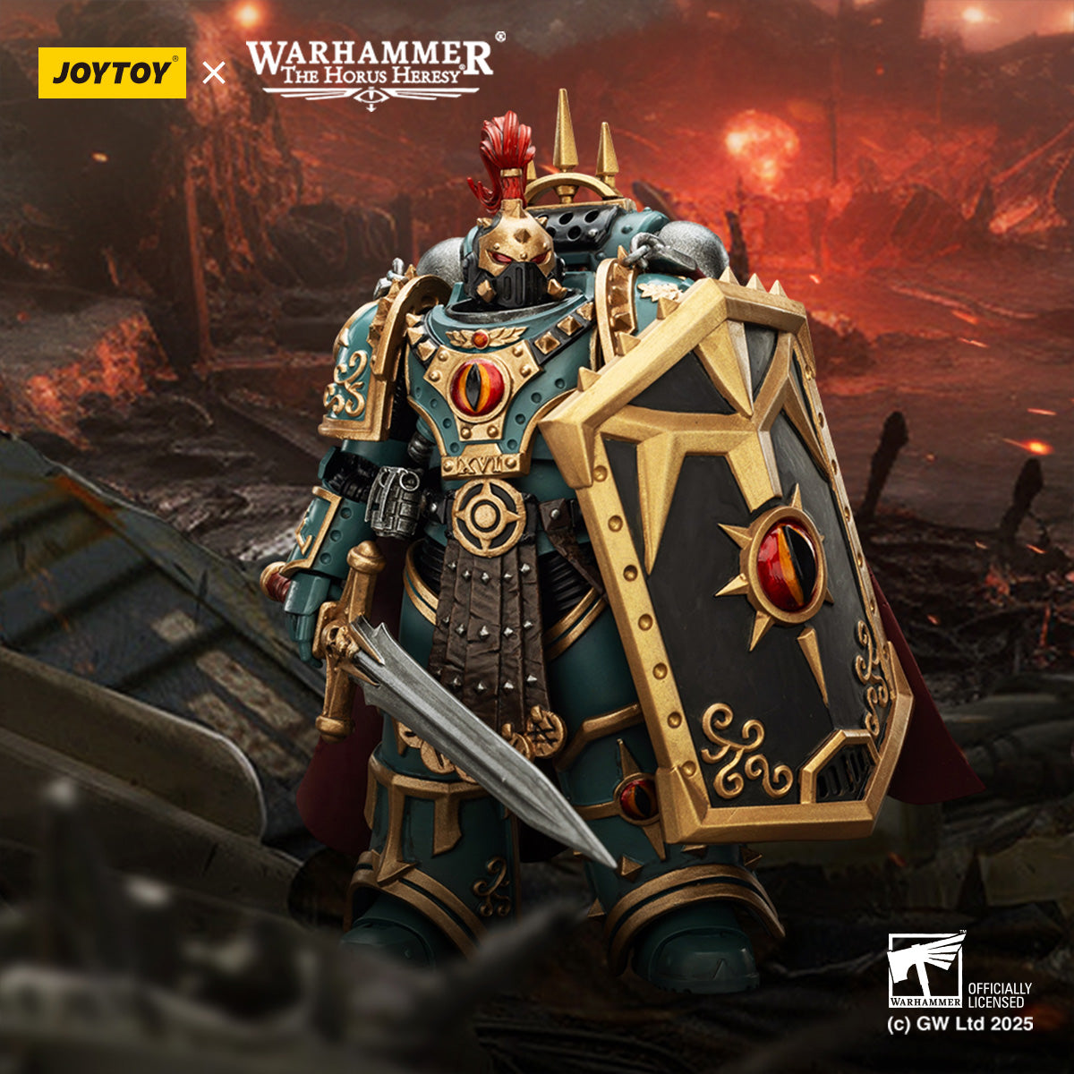 JOYTOY Warhammer The Horus Heresy - Sons of Horus 'Little’ Horus Aximand,Captain of the 5th Company
