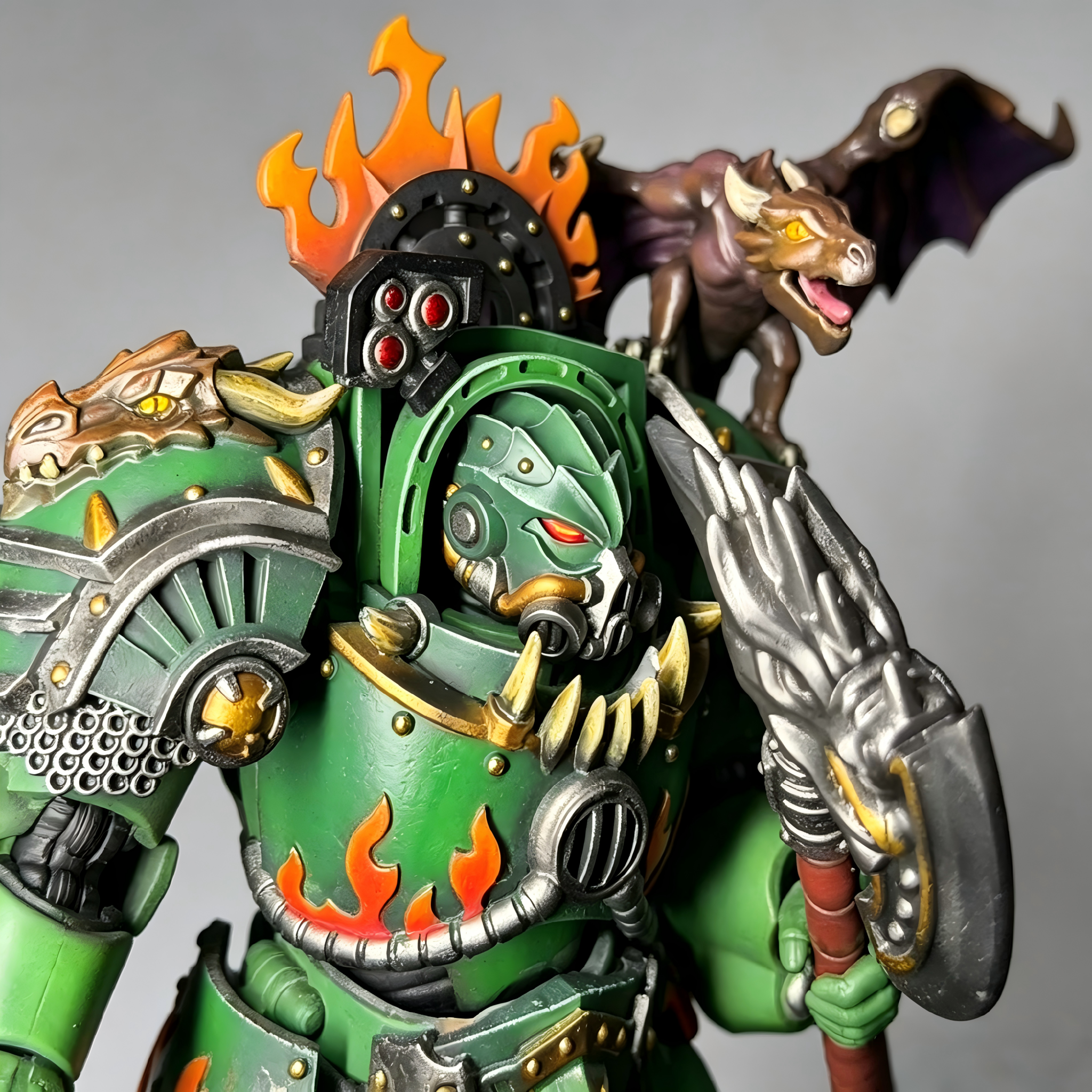 Salamanders Terminator Captain - 1/18 Custom (Drake Companion & Flame Greaves)