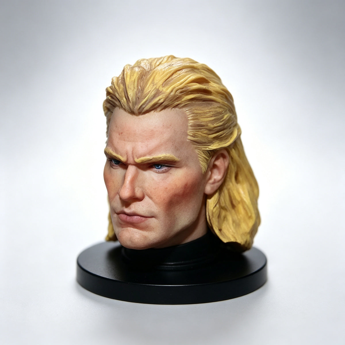 Custom Blood Angels Mephiston Unhelmeted Head Sculpt - 1/18 Action Figure Head Upgrade