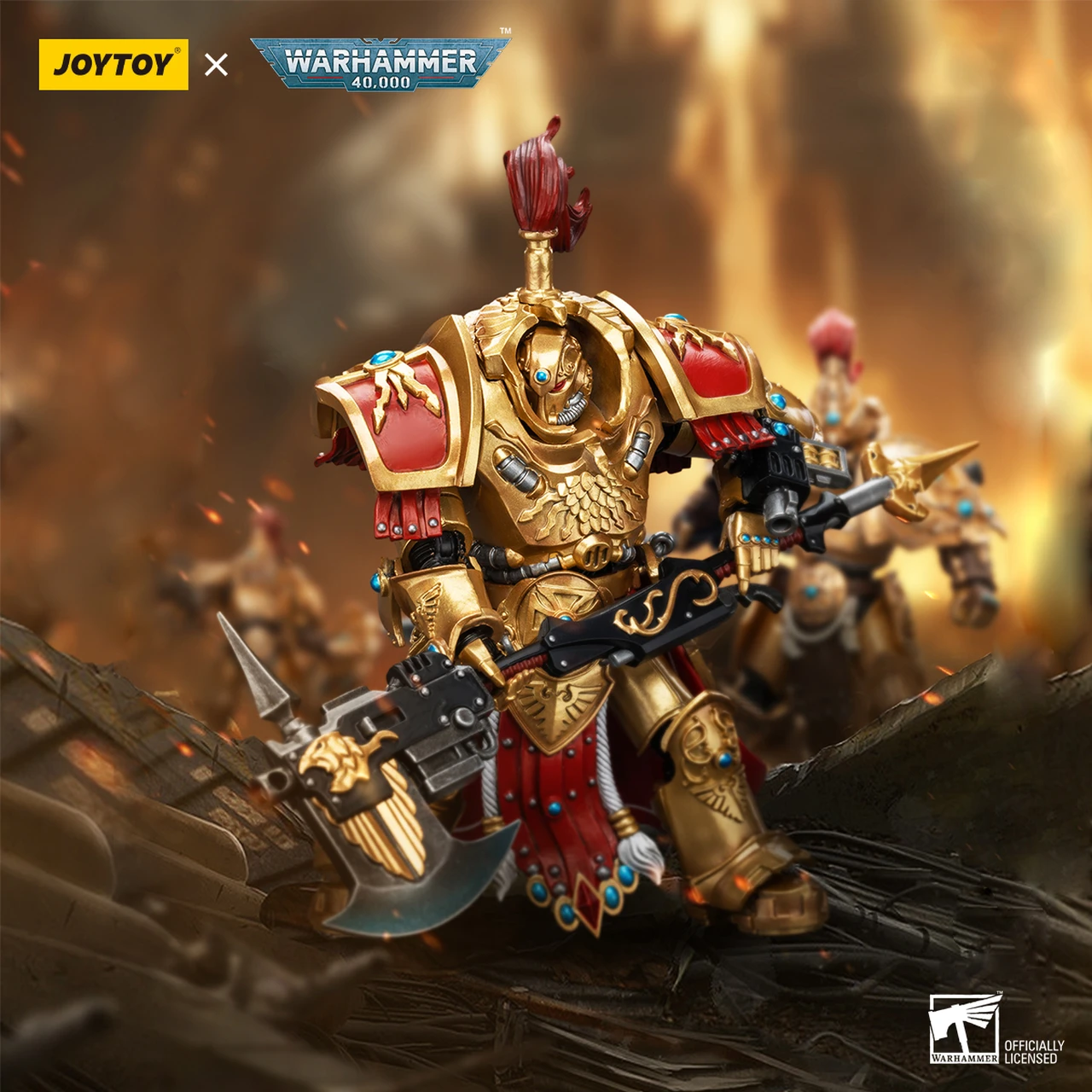 JOYTOY Warhammer 40,000 - Allarus Custodian with Castellan Axe