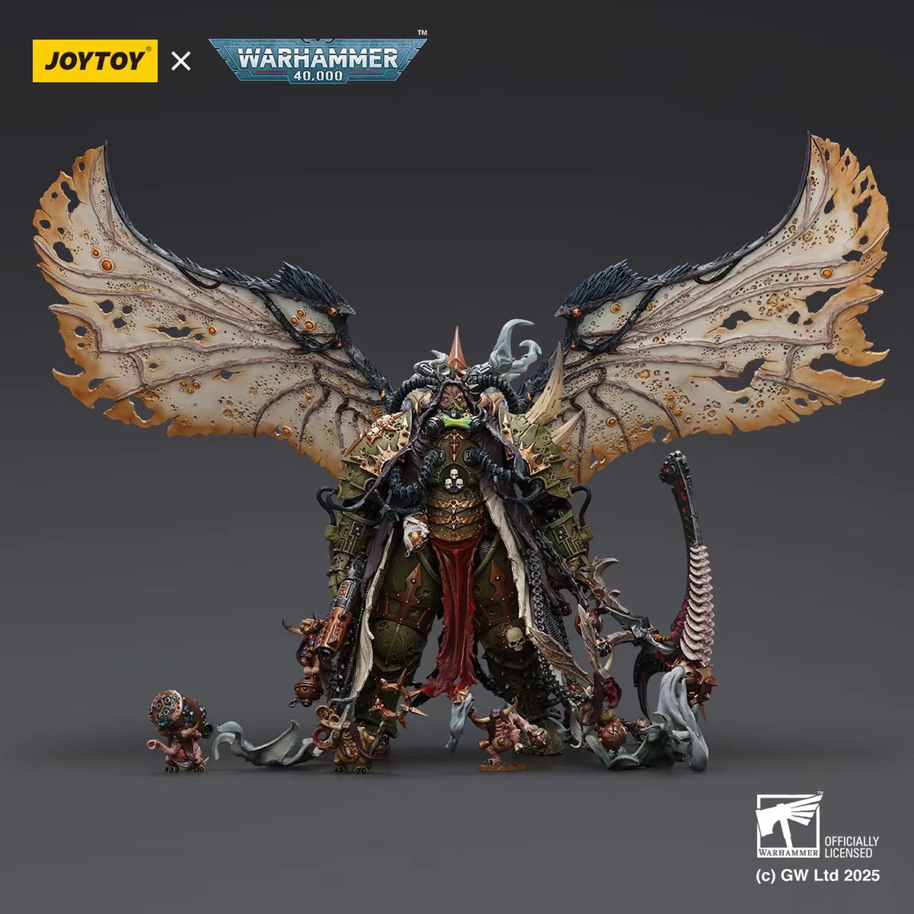 JOYTOY Warhammer 40,000 - Mortarion,Daemon Primarch of Nurgle with Ancient weapons 'The Lantern' and 'Silence'