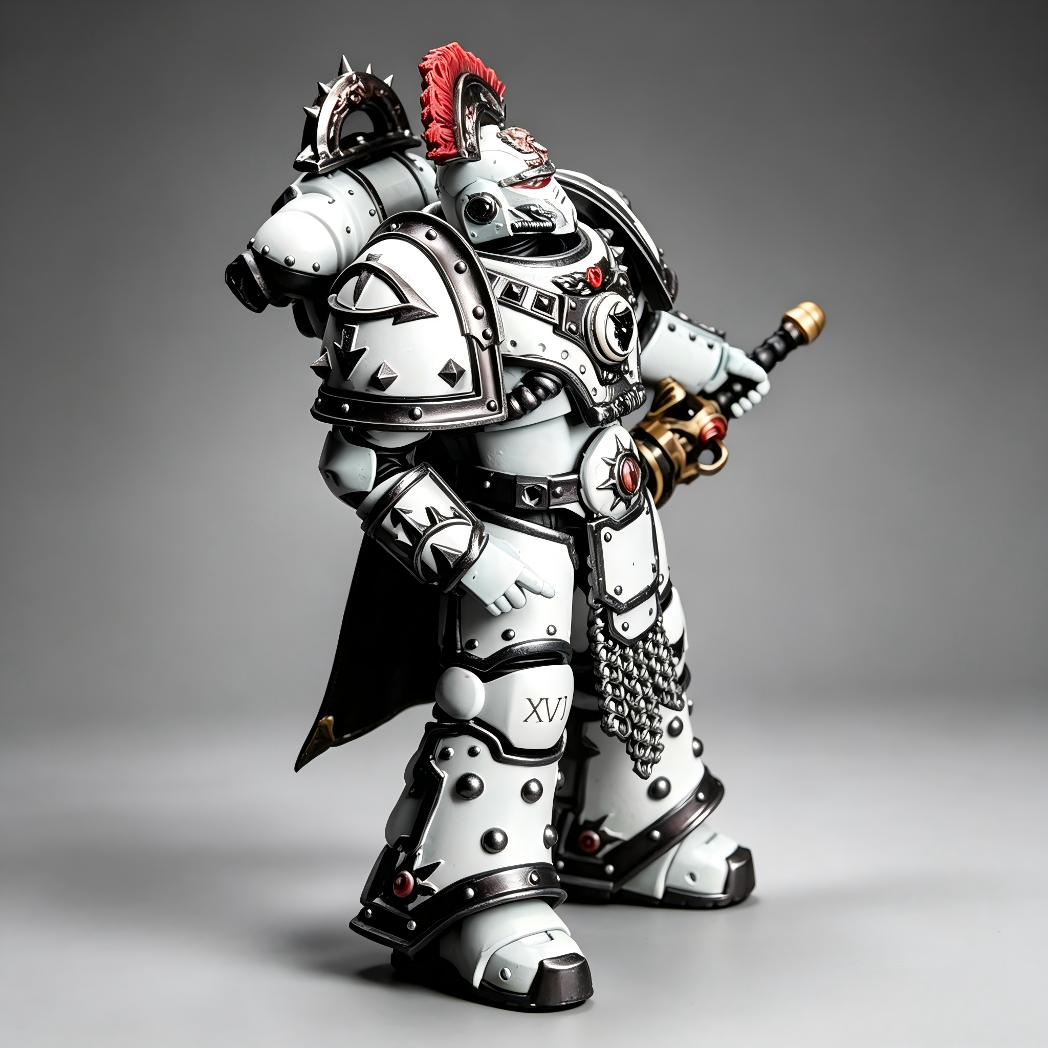 XVI Legion Lunar Wolf Captain (Dual Pauldron Edition) - Custom Figure