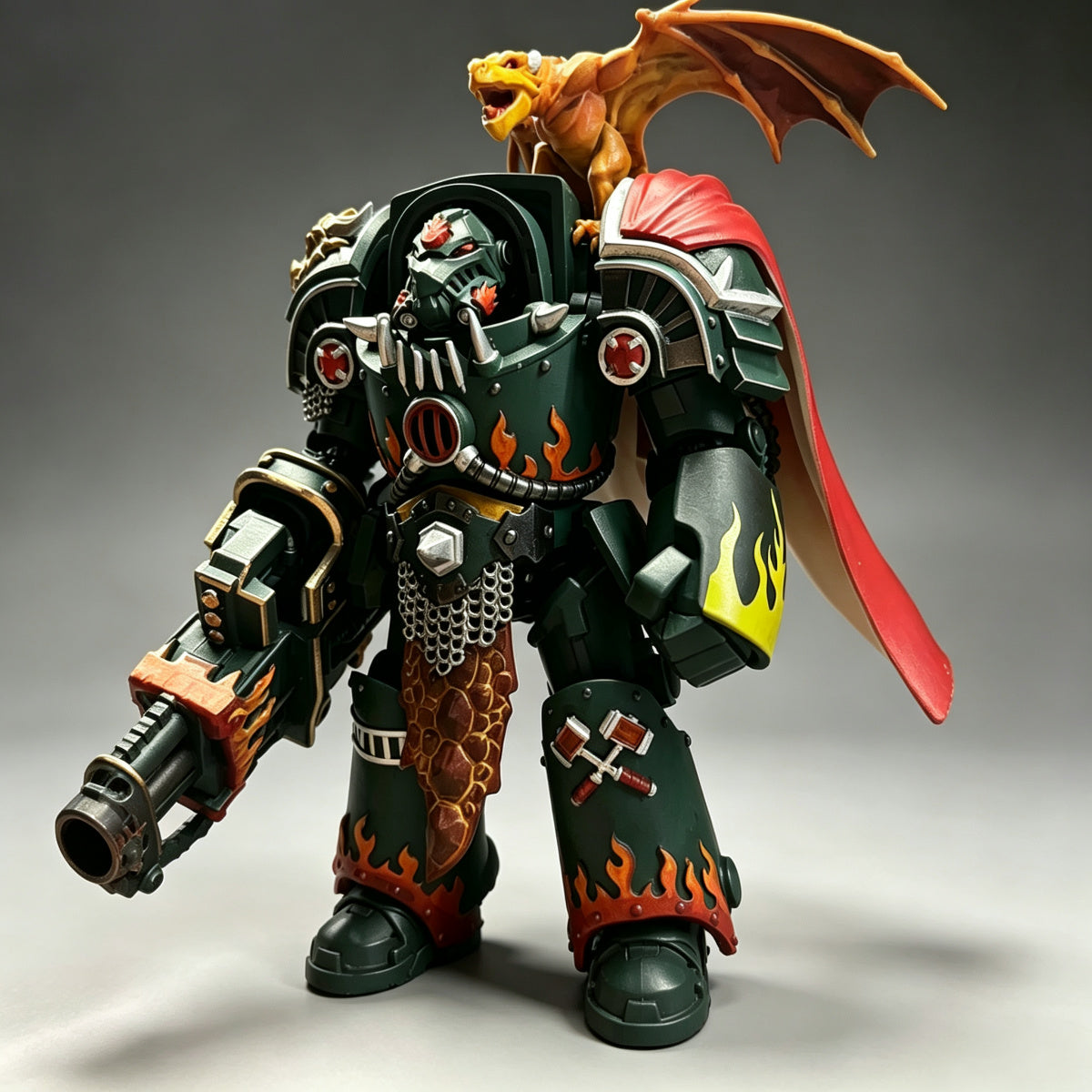 Salamanders Praetor in Terminator Armour 1/18 Scale Custom Action Figure