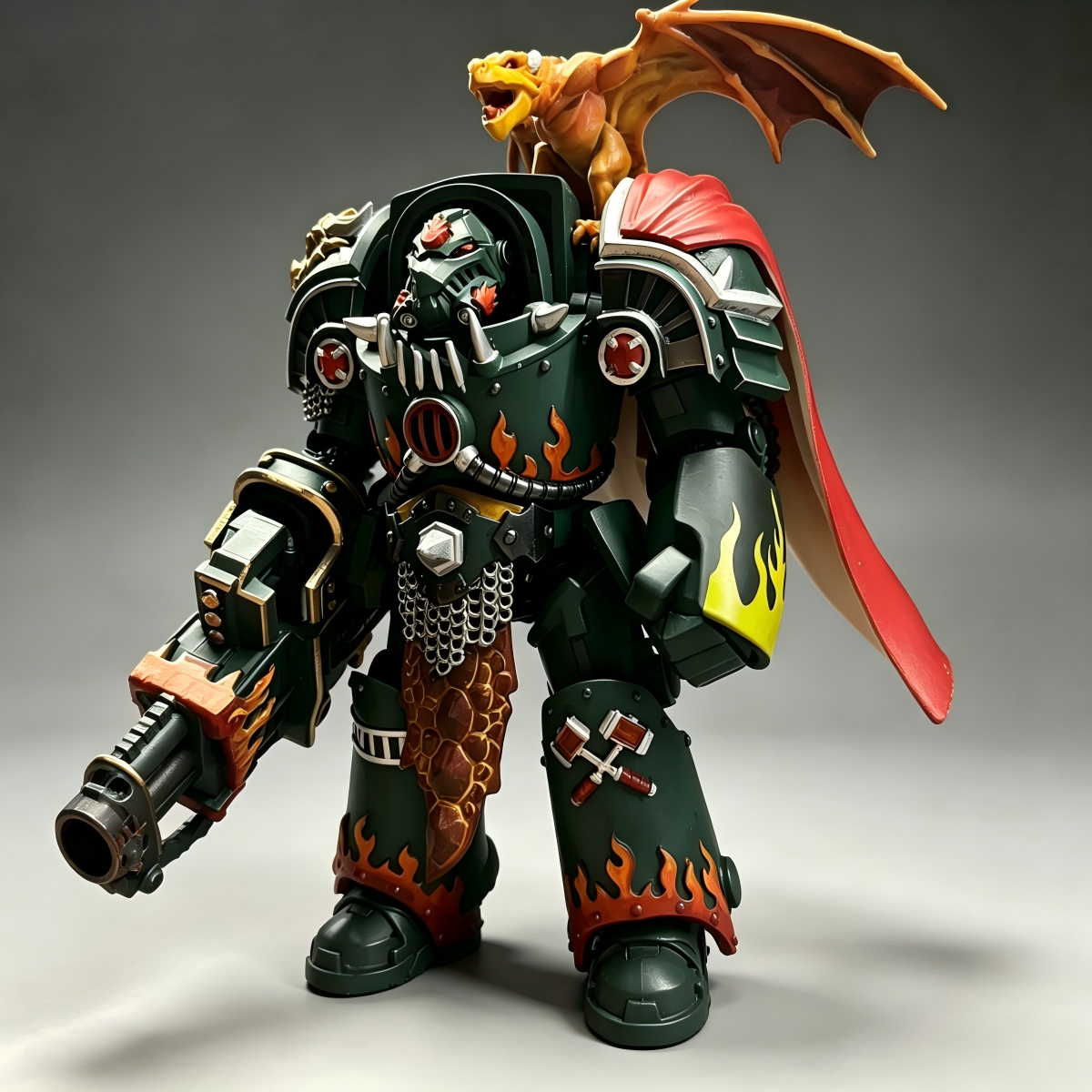 Salamanders Praetor in Terminator Armour 1/18 Scale Custom Action Figure