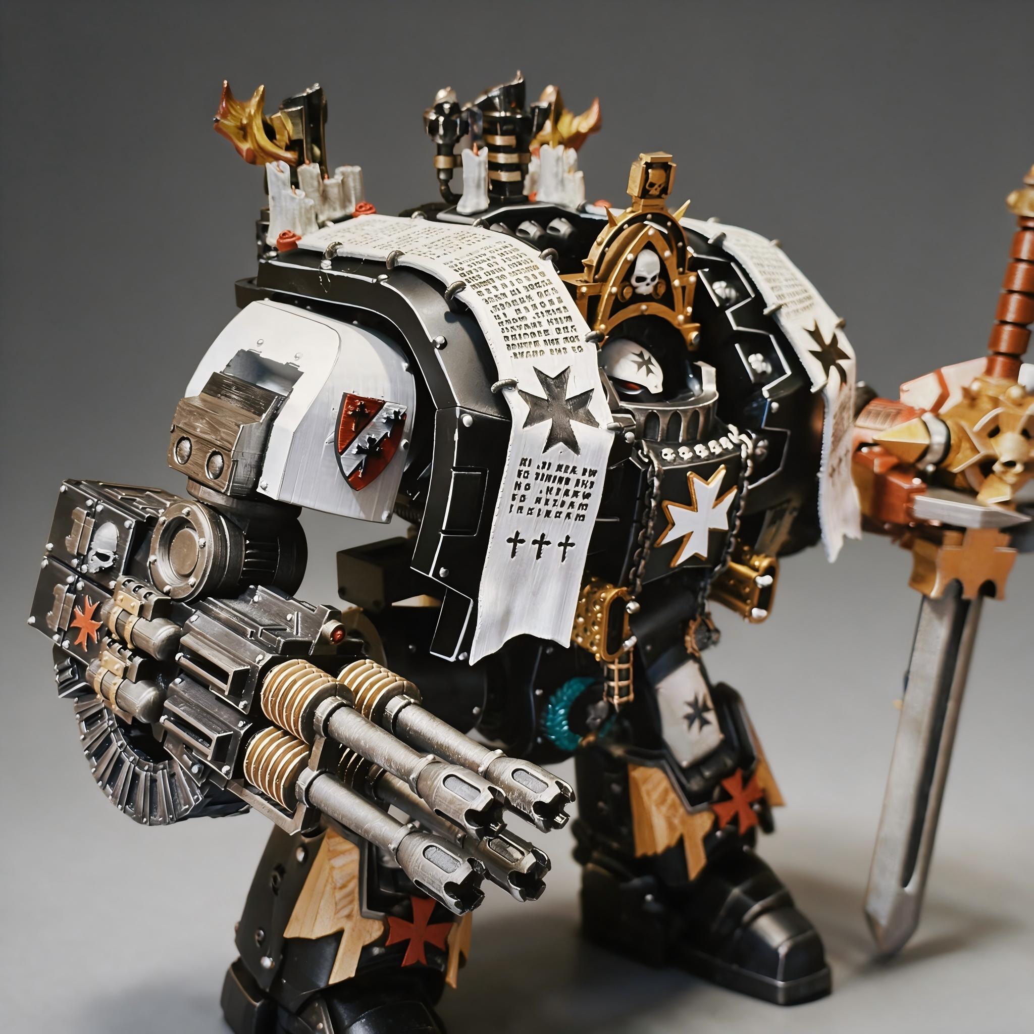 Custom Black Templars Relic Dreadnought Crusader Engine Figure – Studio Custom Masterpiece (1-of-1)