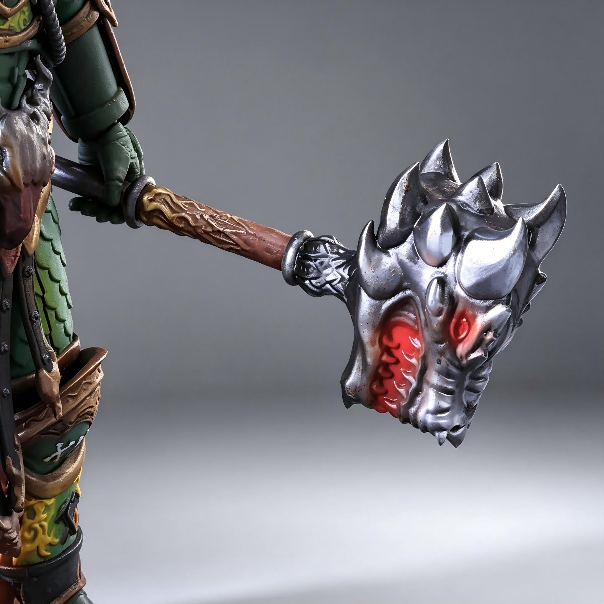 Salamanders Primarch Vulkan: Lord of Dragons (9.8 in) Fully Articulated Custom Action Figure