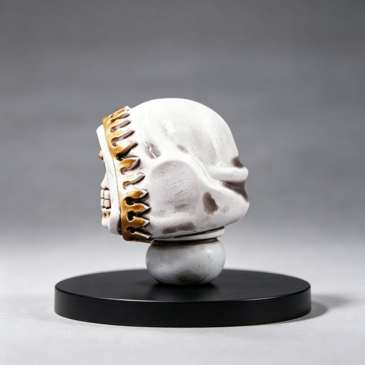 Custom Black Templars Helmet - White Hooded Skull
