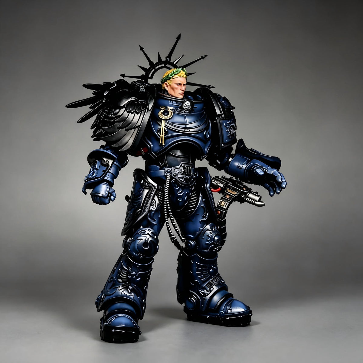 Ultramarines Primarch Roboute Guilliman Apocrypha Edition 1/18 Scale Custom Action Figure (Dual Head Sculpt Edition)
