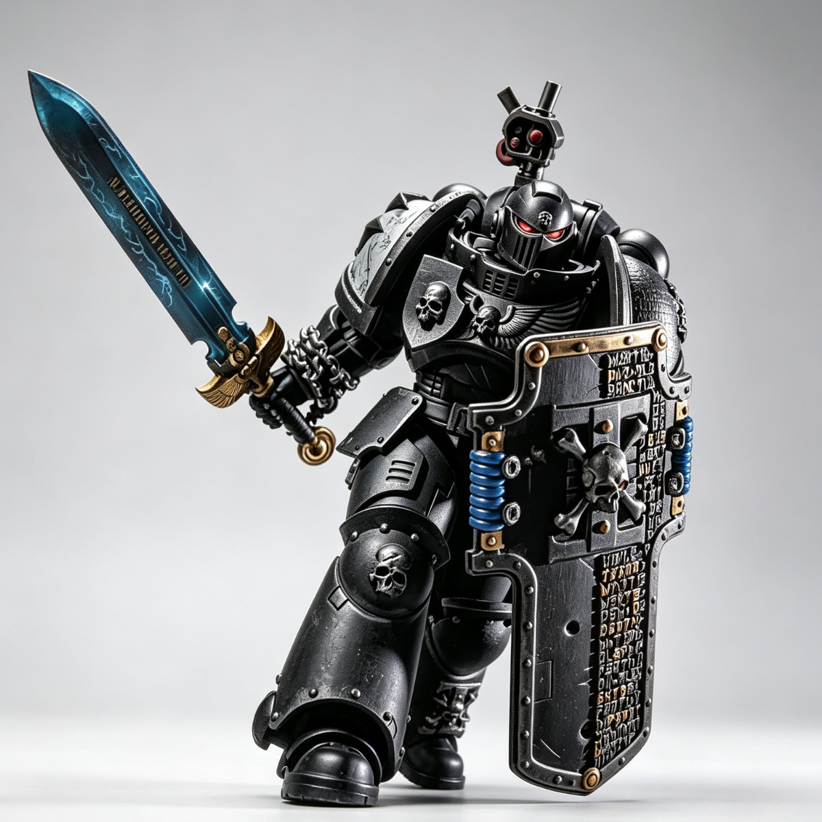 Black Templars Deathwatch Veteran with Storm Shield – Custom Repaint
