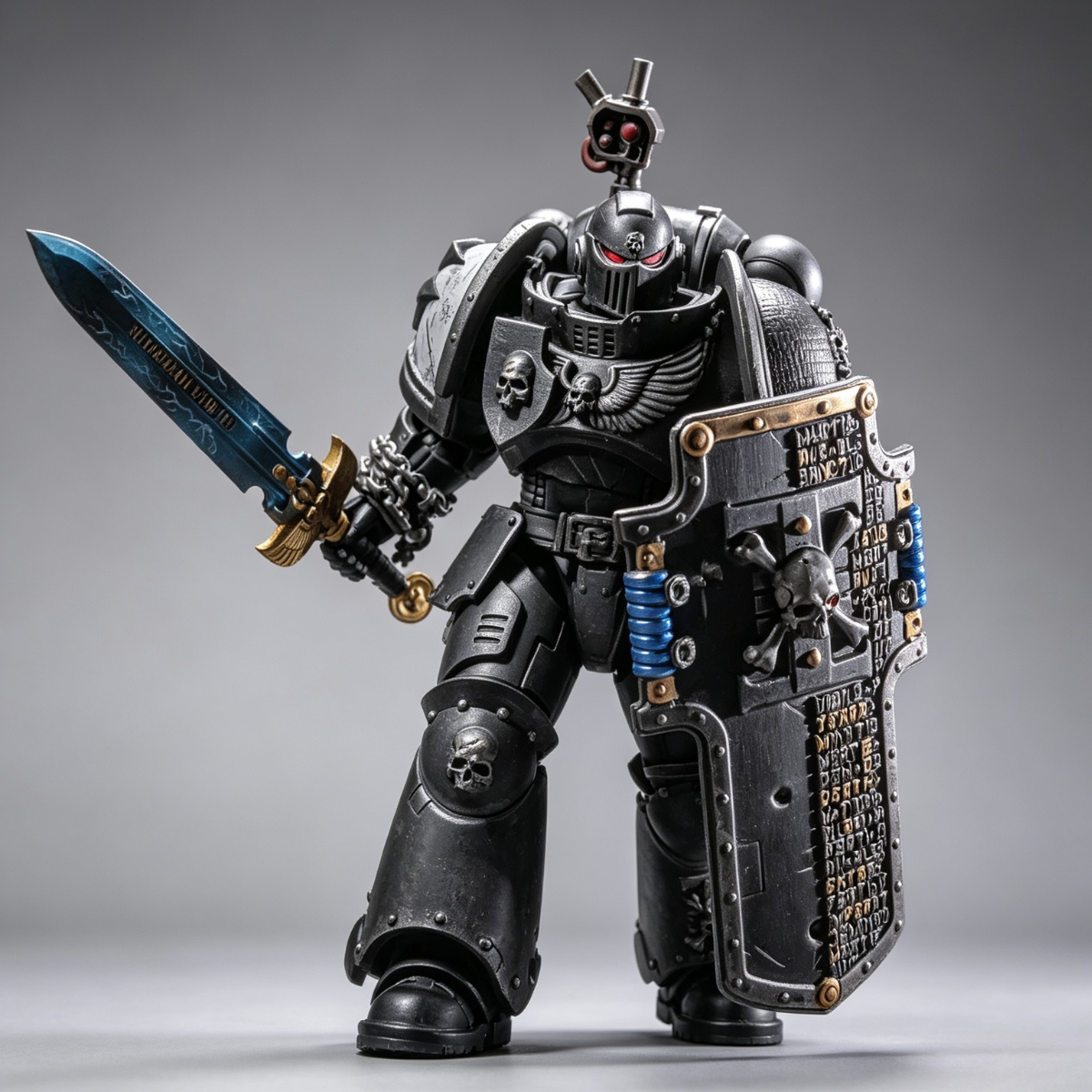 Black Templars Deathwatch Veteran with Storm Shield – Custom Repaint