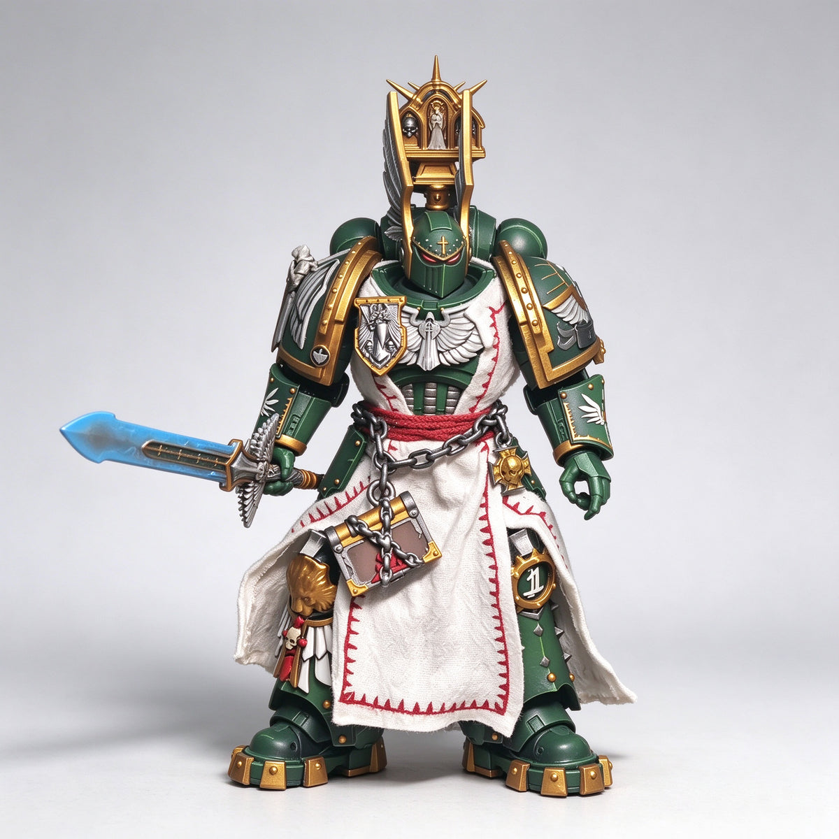 Custom 1/18 Dark Angels Company Champion (Heavenblade & Relic Shield)