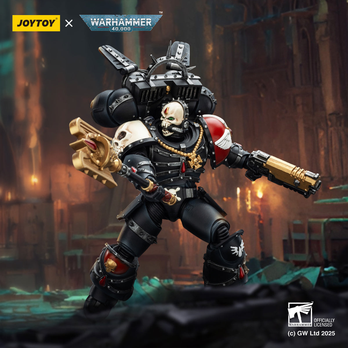 JOYTOY Warhammer 40,000 - Blood Angels Lemartes With Jump Pack,Blood Crozius and Absolver Bolt Pistol