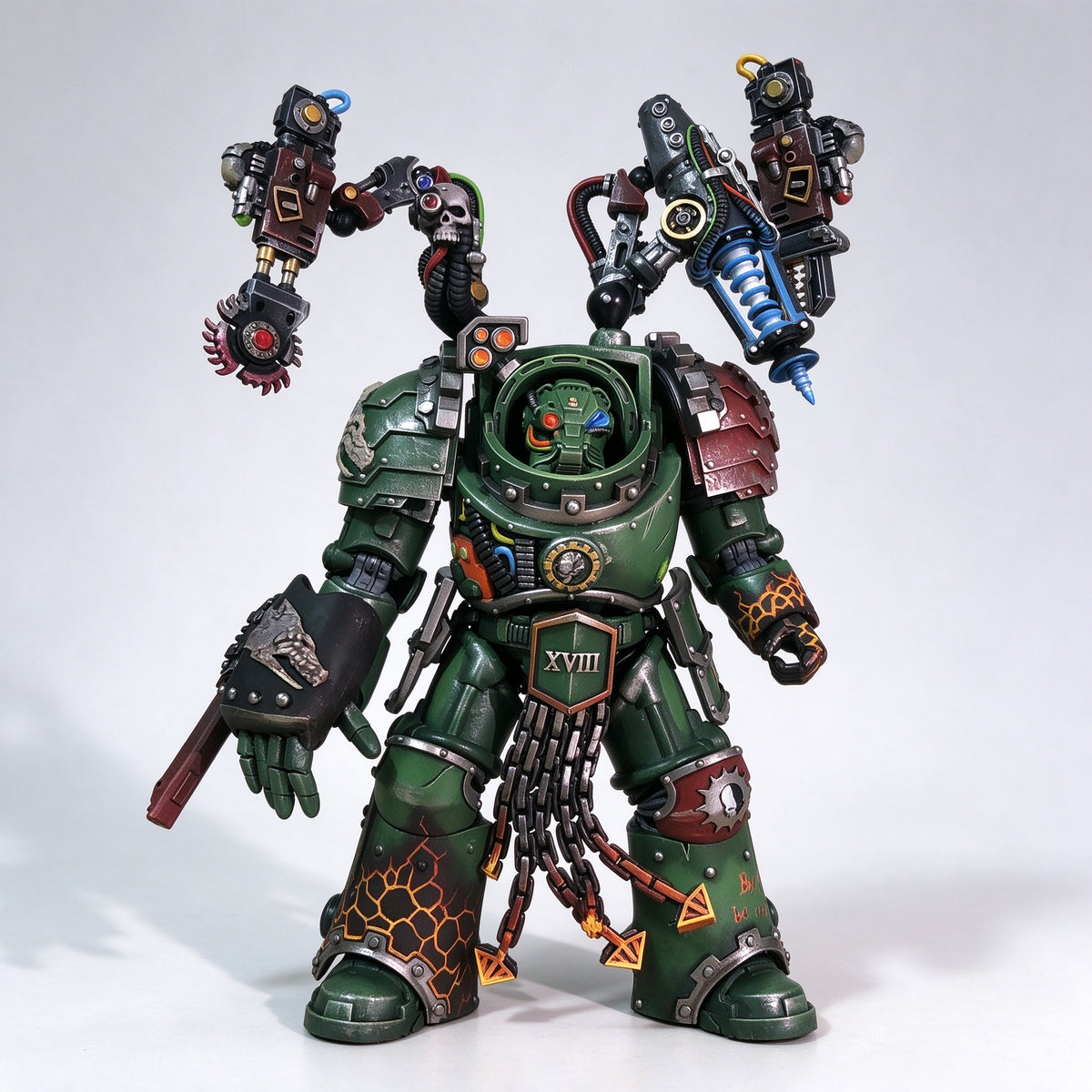 Custom 1/18 Salamanders Techmarine Master of the Forge (Servo-Arm Array Edition)