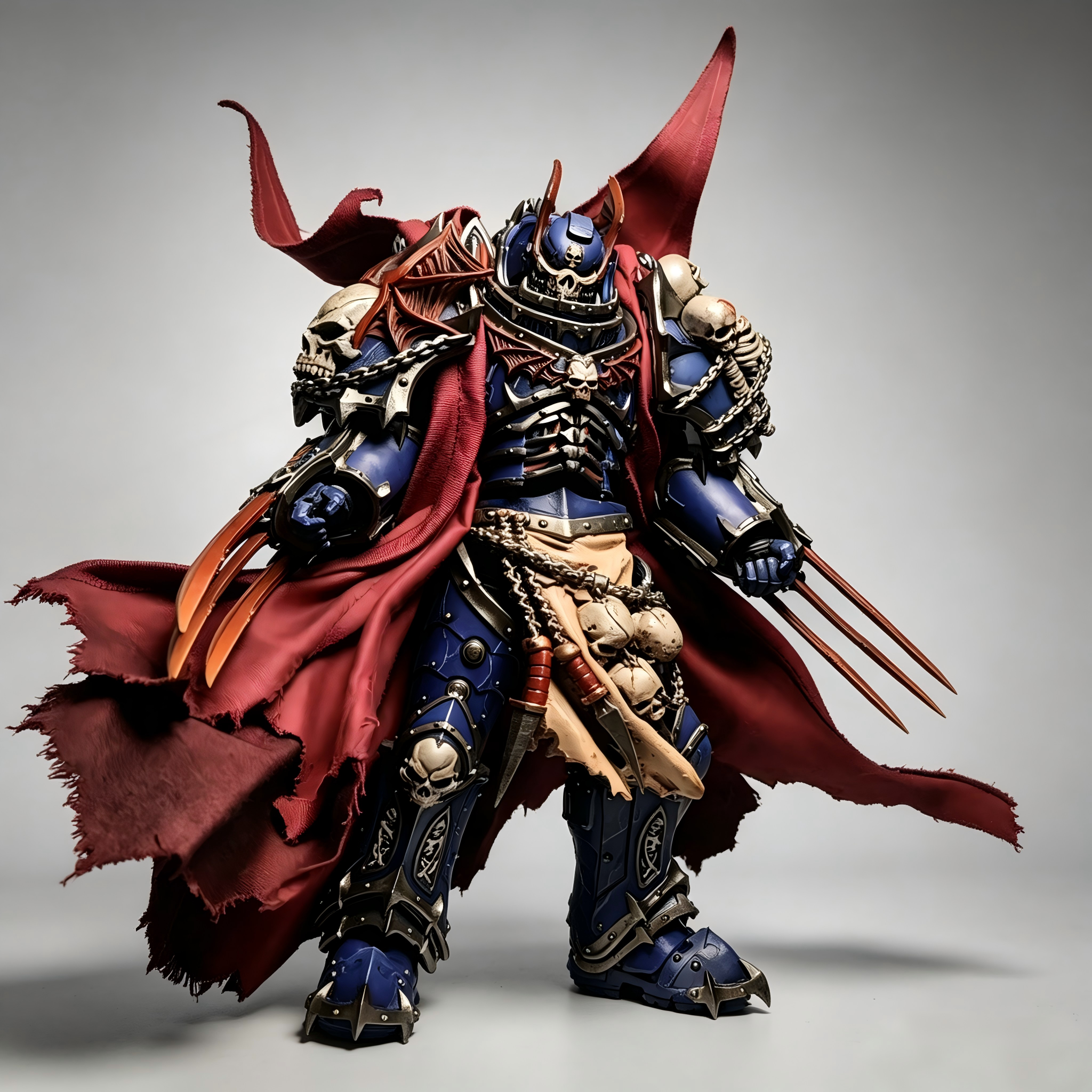 1/18 Custom Repaint Konrad Curze - Night Haunter Primarch Action Figure (Masterpiece Edition)
