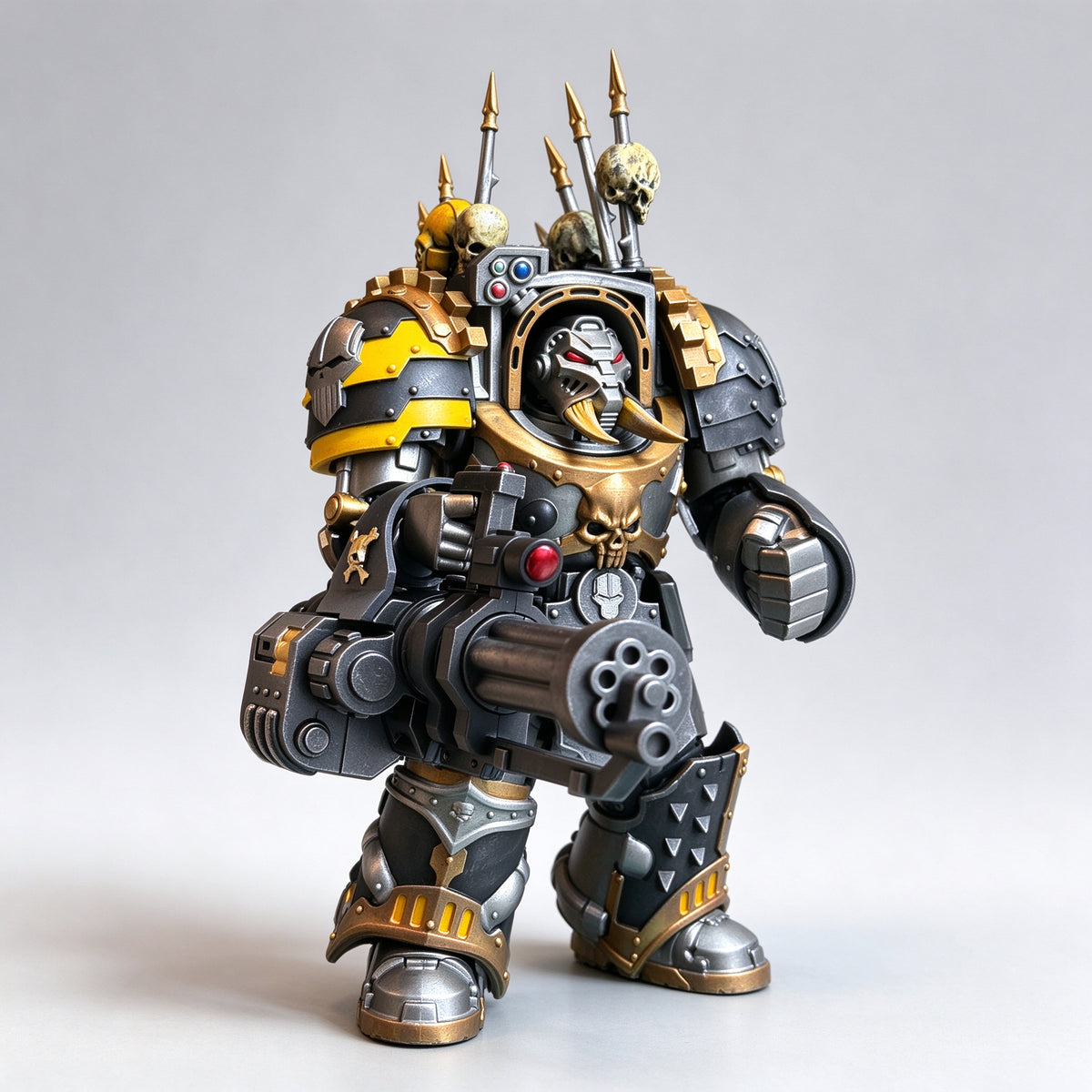 Custom 1/18 Iron Warriors Terminator Heavy Fire Support (Reaper Autocannon Edition)