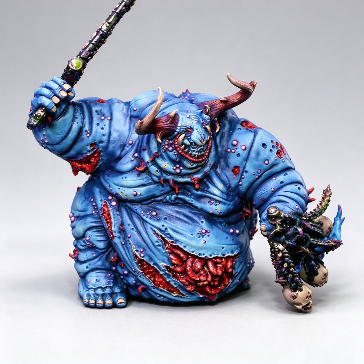 Great Unclean One – Custom Blue Repaint Nurgle Daemon Collectible(≈Height: 4.33 in (11 cm))