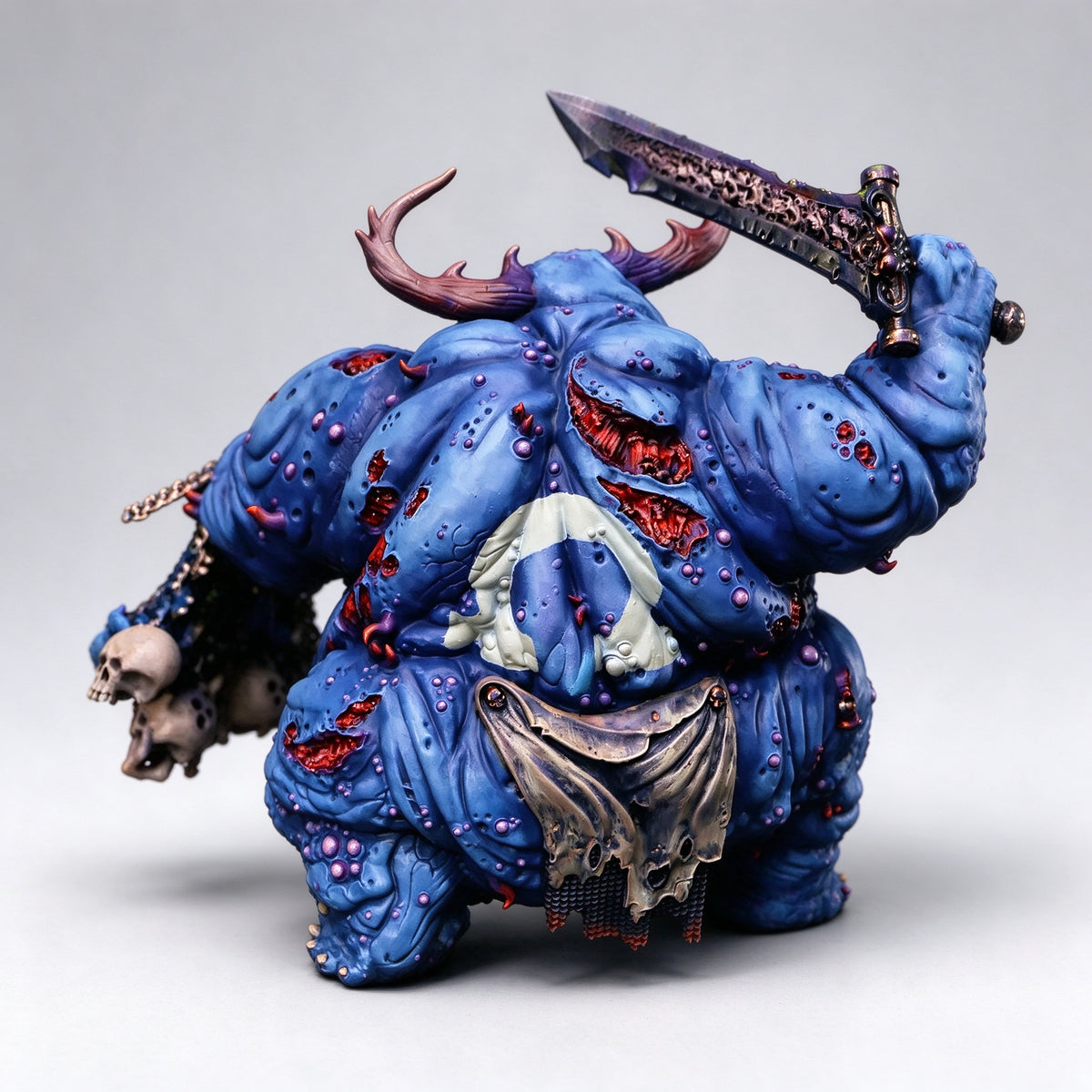 Great Unclean One – Custom Blue Repaint Nurgle Daemon Collectible(≈Height: 4.33 in (11 cm))