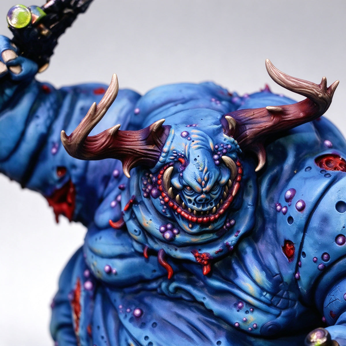 Great Unclean One – Custom Blue Repaint Nurgle Daemon Collectible(≈Height: 4.33 in (11 cm))