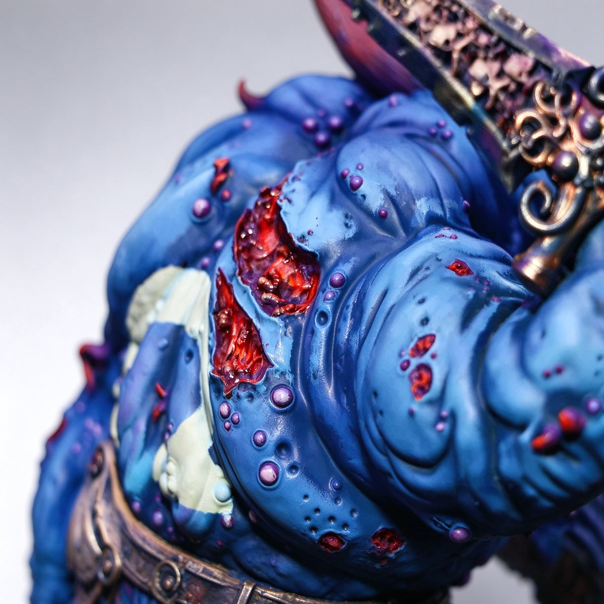 Great Unclean One – Custom Blue Repaint Nurgle Daemon Collectible(≈Height: 4.33 in (11 cm))