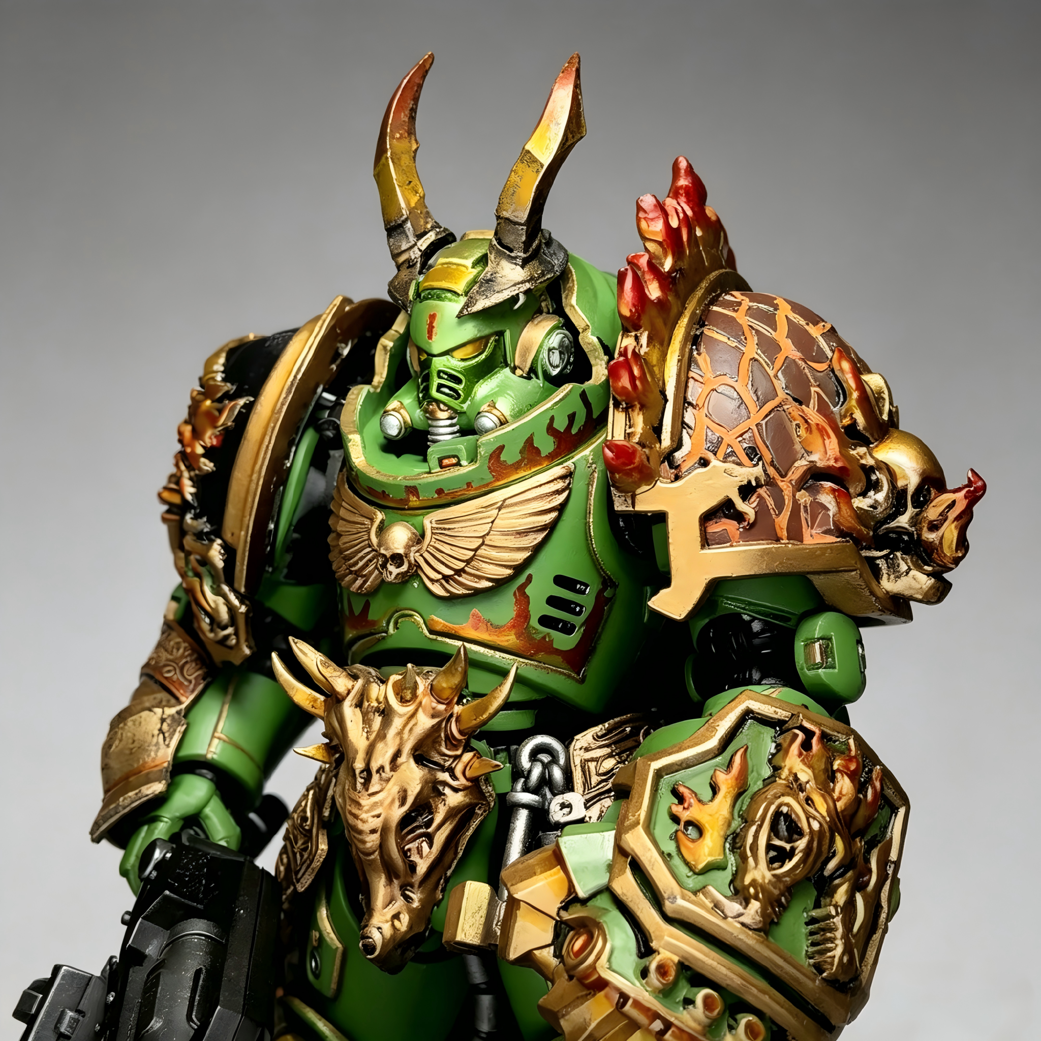 Salamanders Eradicator Heavy Support Veteran - 1/18 Custom (Heavy Multi-Melta & Drake Helm)