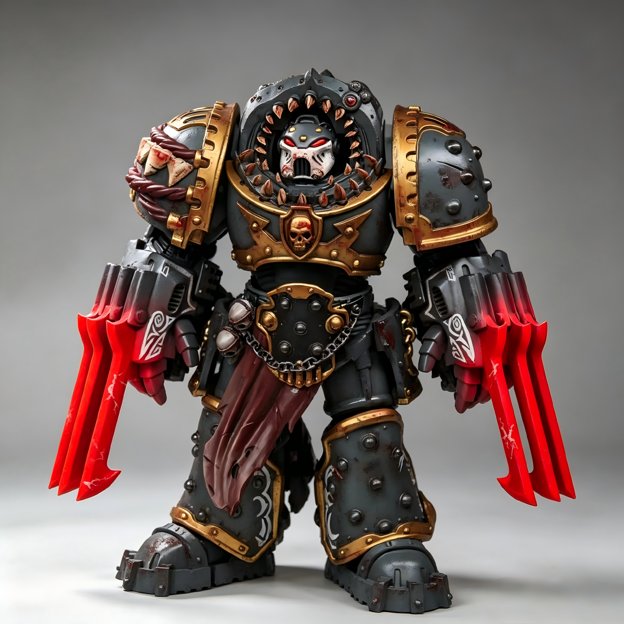 Carcharodons Tyberos the Red Wake - 1/18 Custom Figure(Customizable Claw Colors)