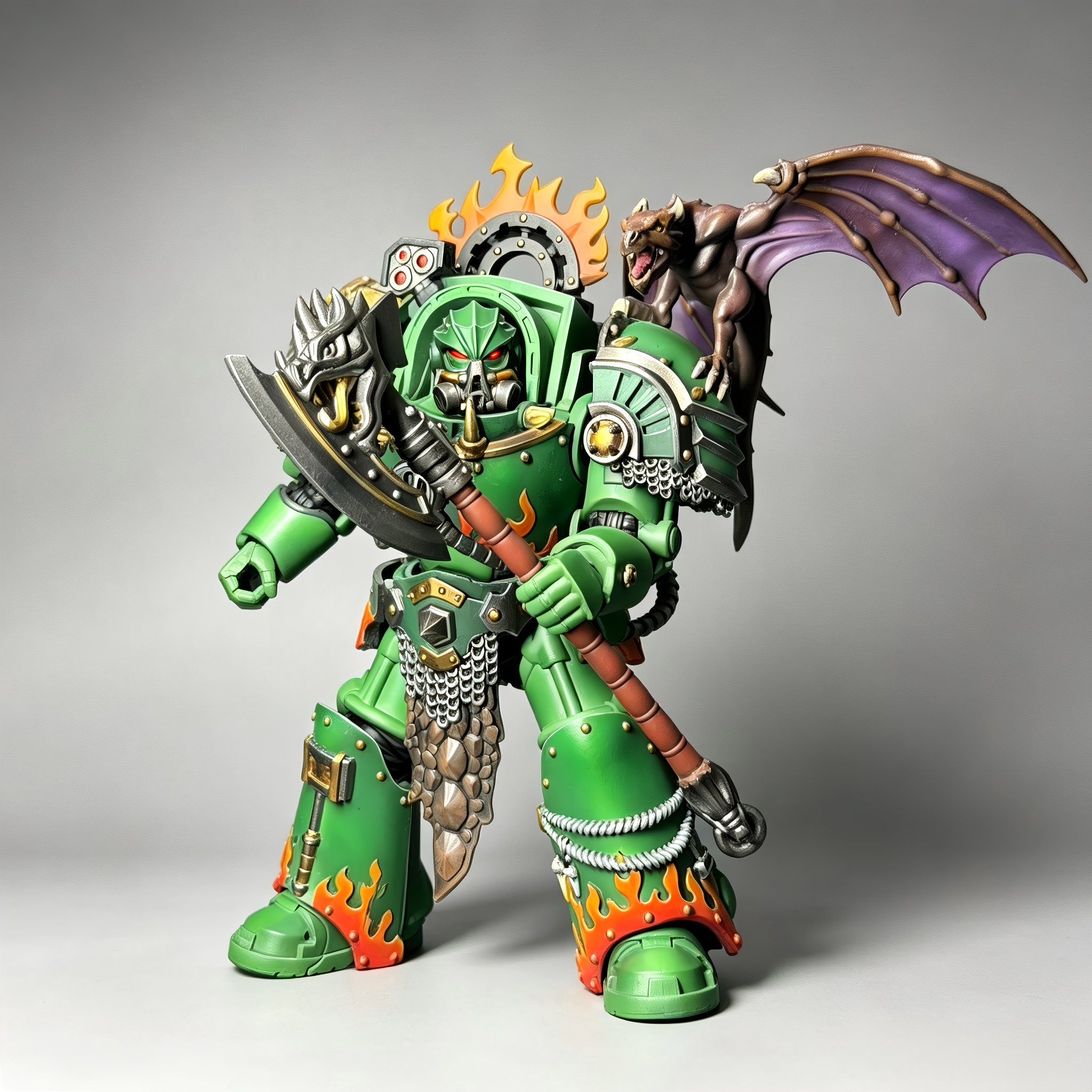 Salamanders Terminator Captain - 1/18 Custom (Drake Companion & Flame Greaves)