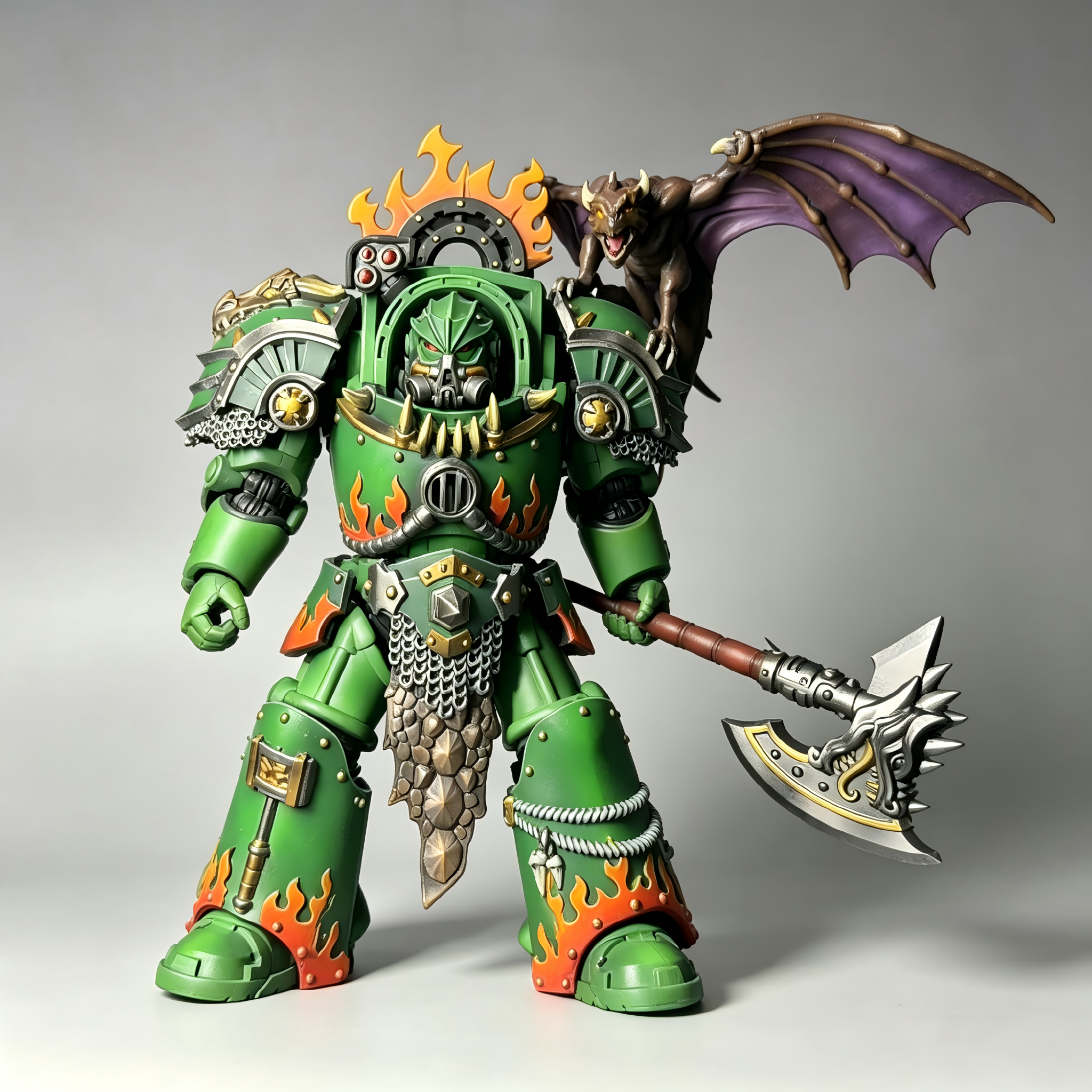 Salamanders Terminator Captain - 1/18 Custom (Drake Companion & Flame Greaves)