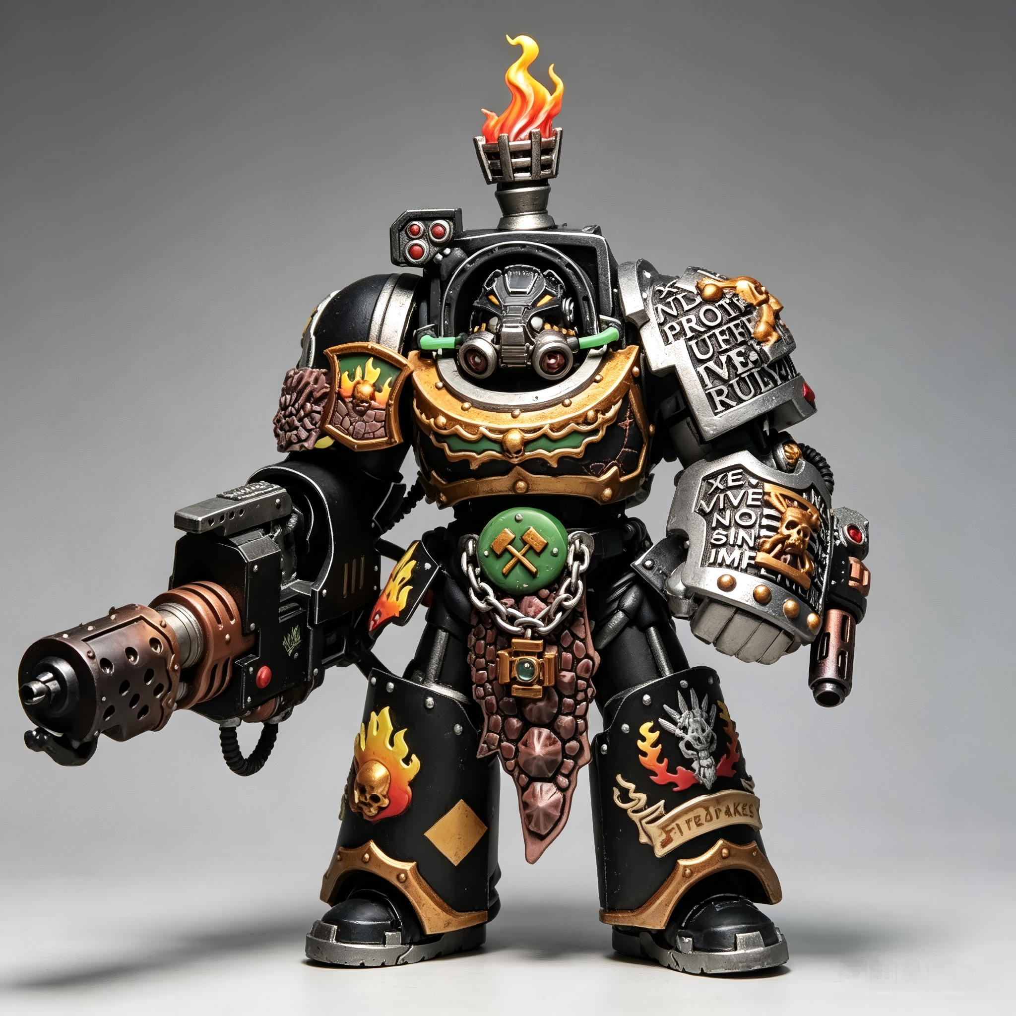 Salamanders Firedrakes Deathwatch Veteran - 1/18 Custom Terminator (Heavy Multi-Melt & Brazier)