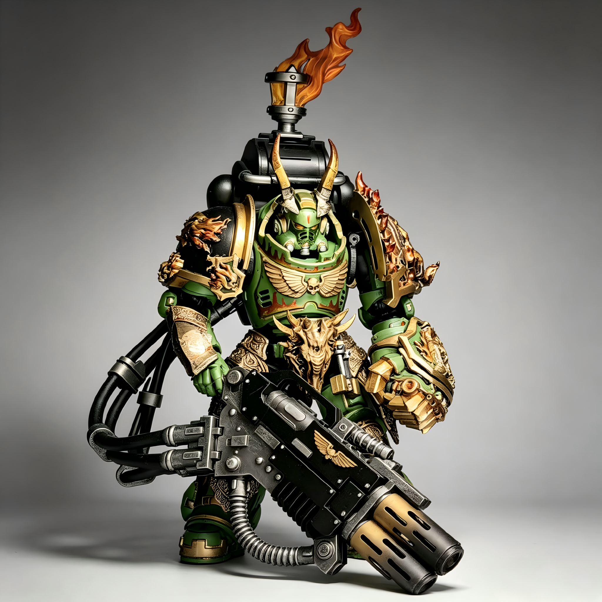 Salamanders Eradicator Heavy Support Veteran - 1/18 Custom (Heavy Multi-Melta & Drake Helm)