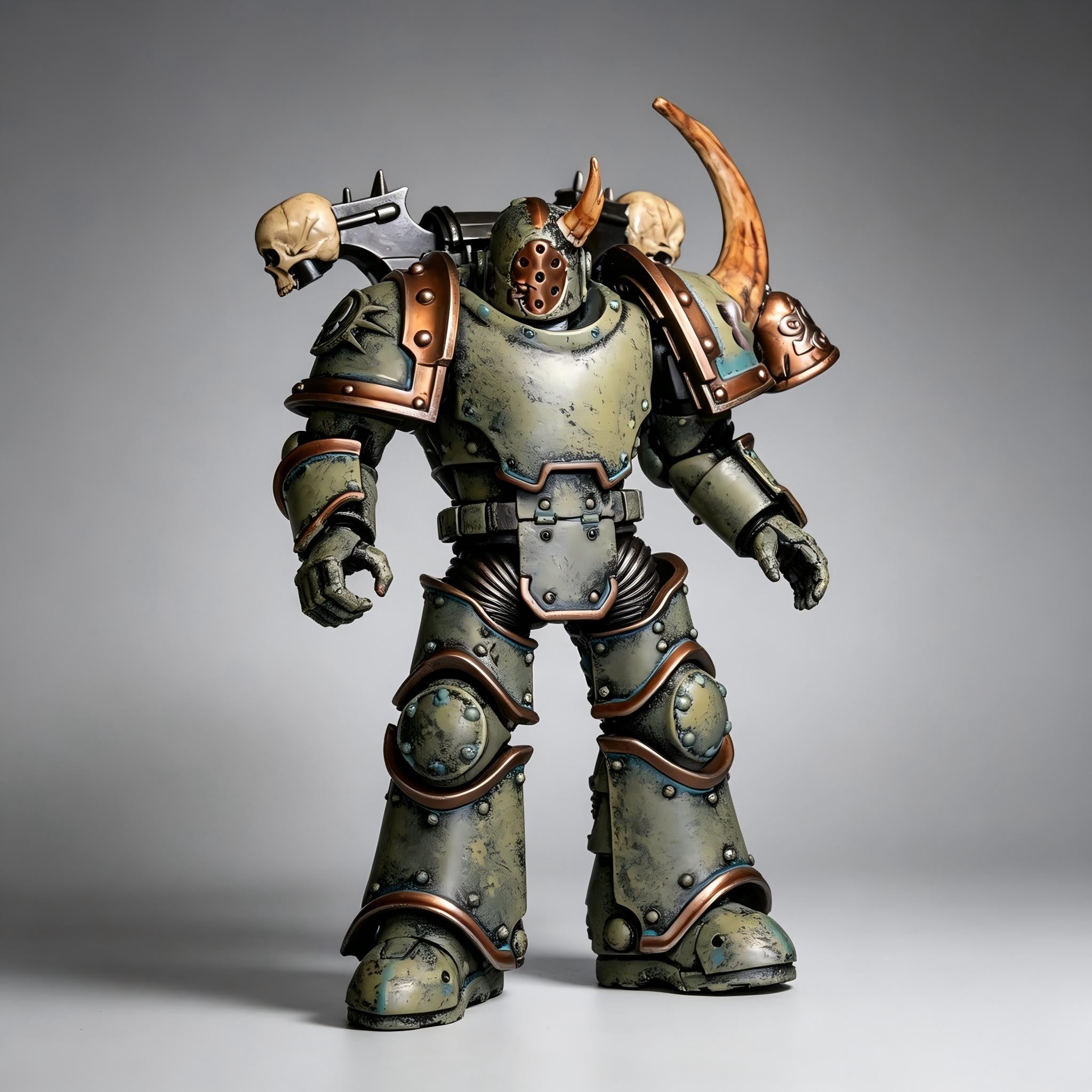 Death Guard Plague Marine - 1/18 Custom (Flail of Corruption & Mark III Armor)