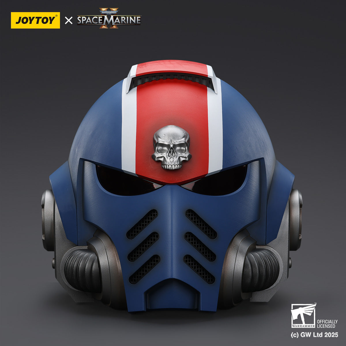 JoyToy Warhammer 40,000: Space Marine 2 Ultramarines Lieutenant Titus' MkX Helmet