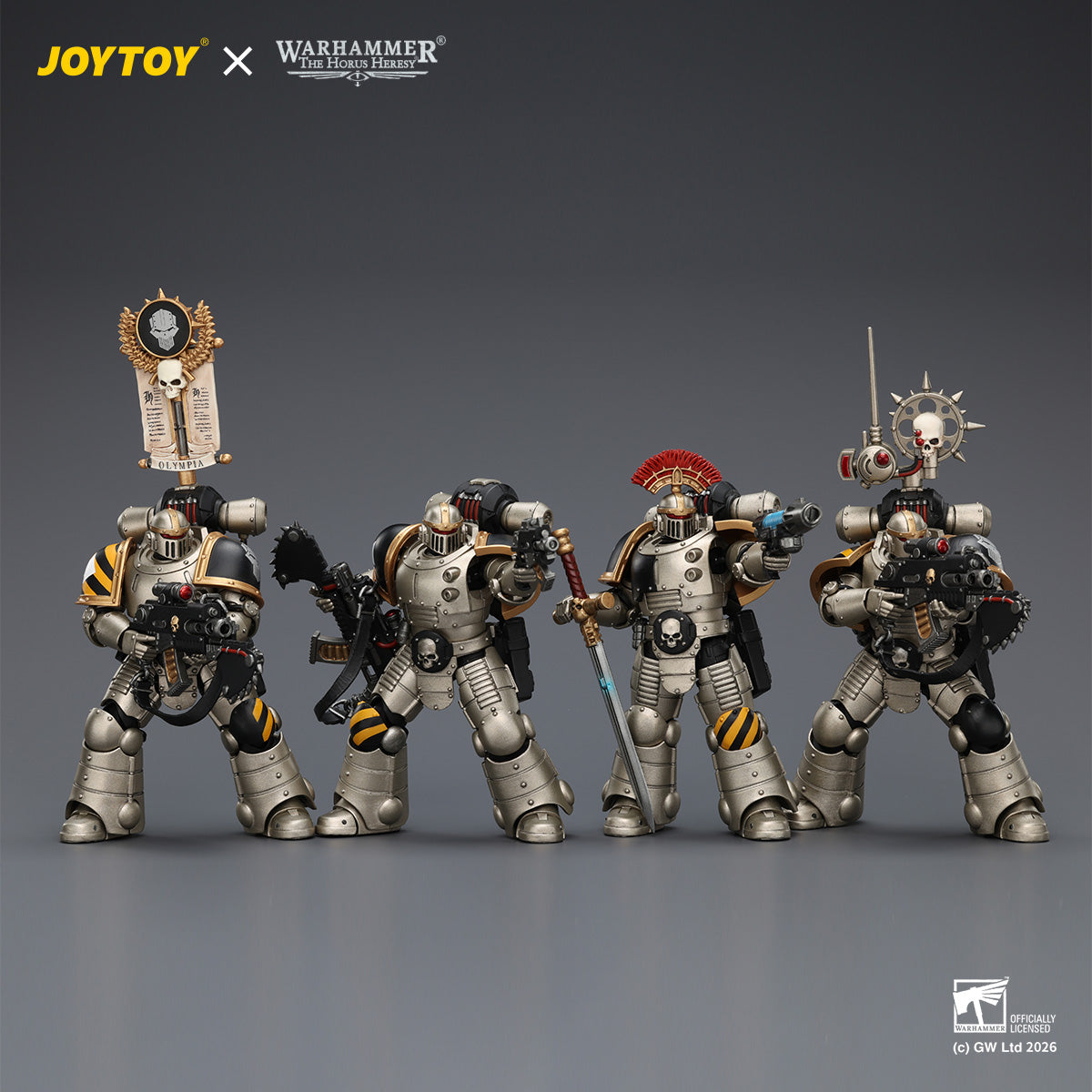 JOYTOY Warhammer The Horus Heresy - Iron Warriors MkII Tactical Squad Set (4 Figures)
