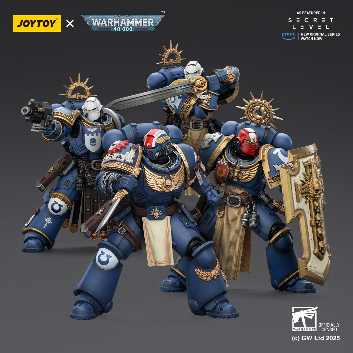 JOYTOY Warhammer 40,000 - Ultramarines Secret Lair Titus Squad Full 4-Piece Set
