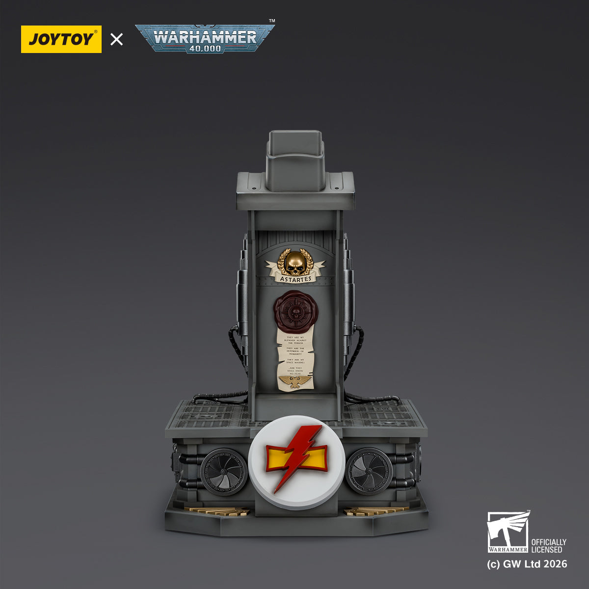JOYTOY Warhammer 40,000 - White Scars MkX Helmet & Display Stand