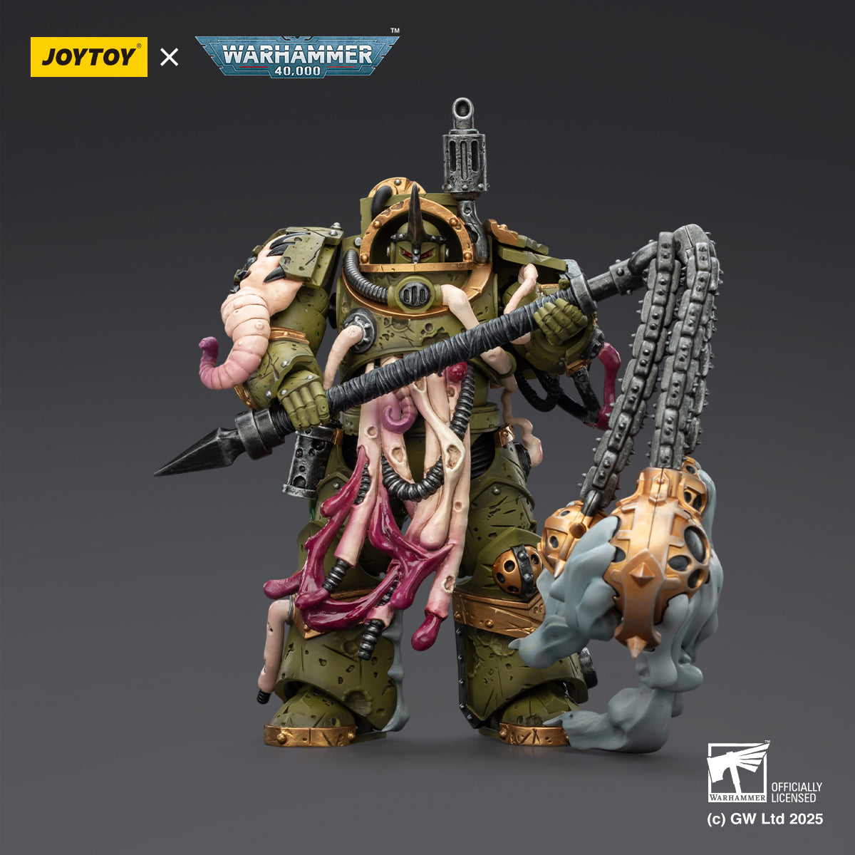 JOYTOY Warhammer 40,000 - Death Guard Blightlord Terminators & Plague Marine Icon Bearer Set