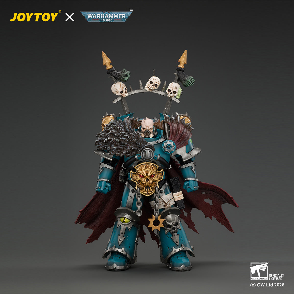 JOYTOY Warhammer 40,000 - Alpha Legion Chaos Lord with Plasma Pistol and Accursed Weapon