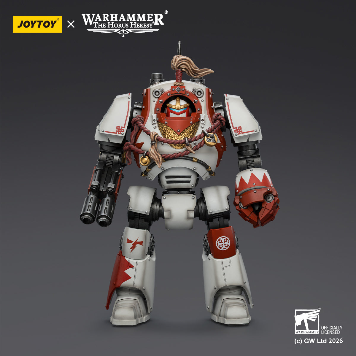 JOYTOY Warhammer The Horus Heresy - White Scars Contemptor Dreadnought with Melta Cannon and Gravis power fist