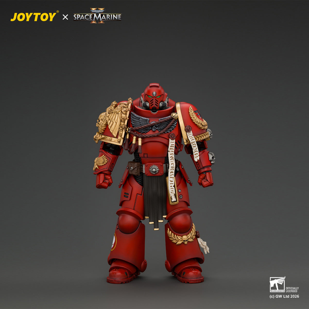 JOYTOY Warhammer 40,000 - Game Edition Blood Angels Veteran with Bolt Rifle, Chainsword and Bolt Pistol and Plasma Pistol
