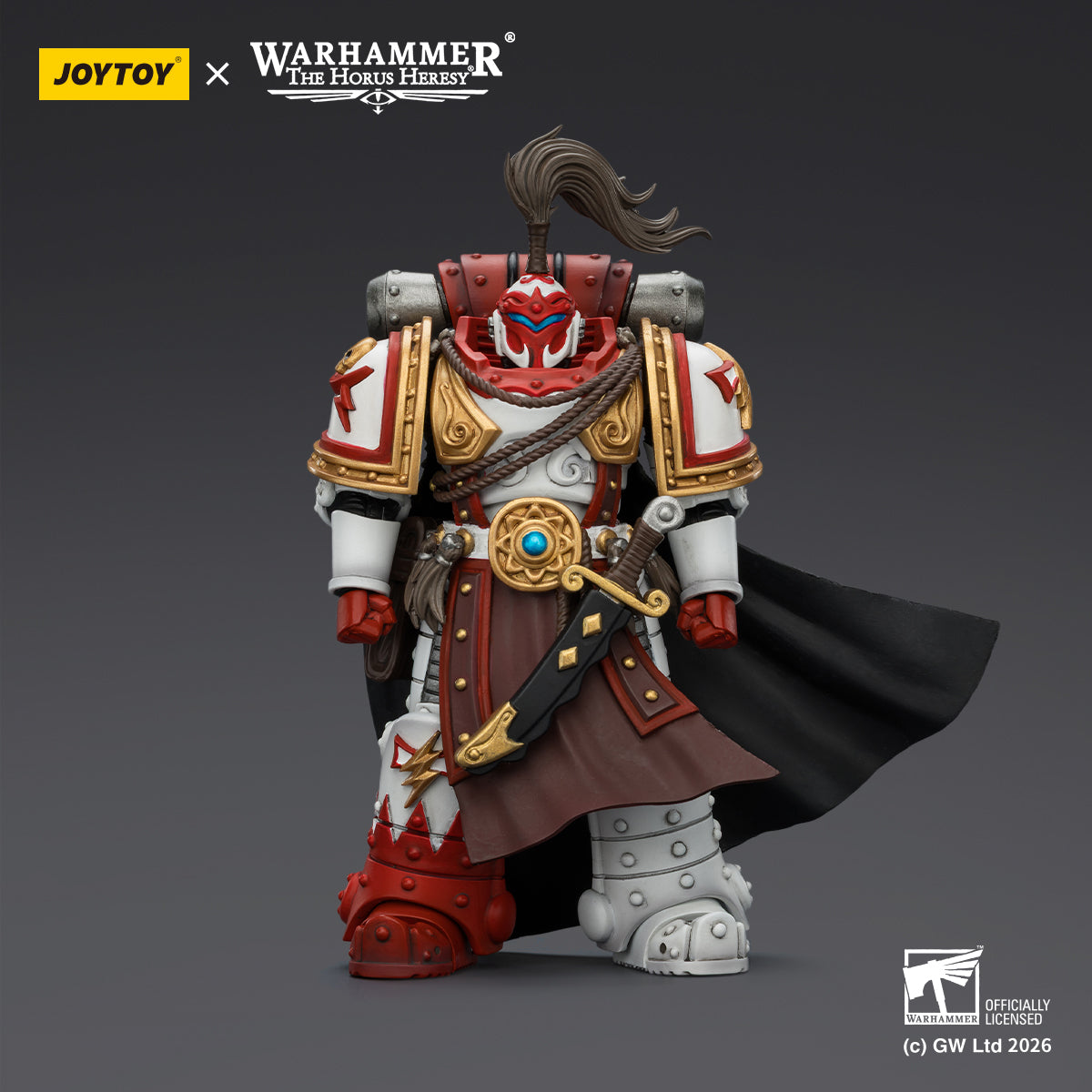 JOYTOY Warhammer The Horus Heresy - White Scars Hibou Khan, Seeker of Atonement, with powersword’‘The Breath of theStorm’