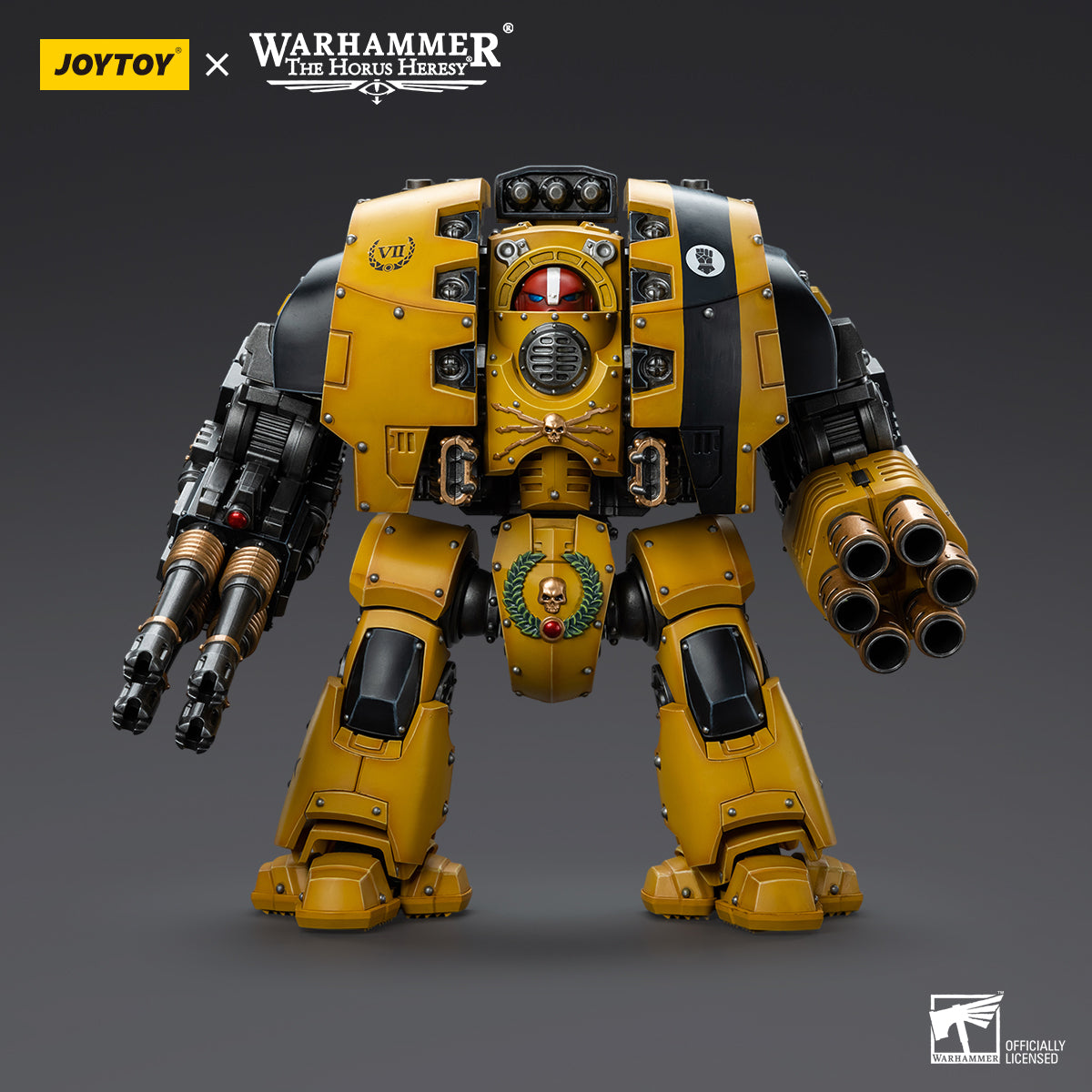 JOYTOY Warhammer The Horus Heresy -Imperial Fists Leviathan Dreadnought with Cyclonic Melta Lance and Storm Cannon