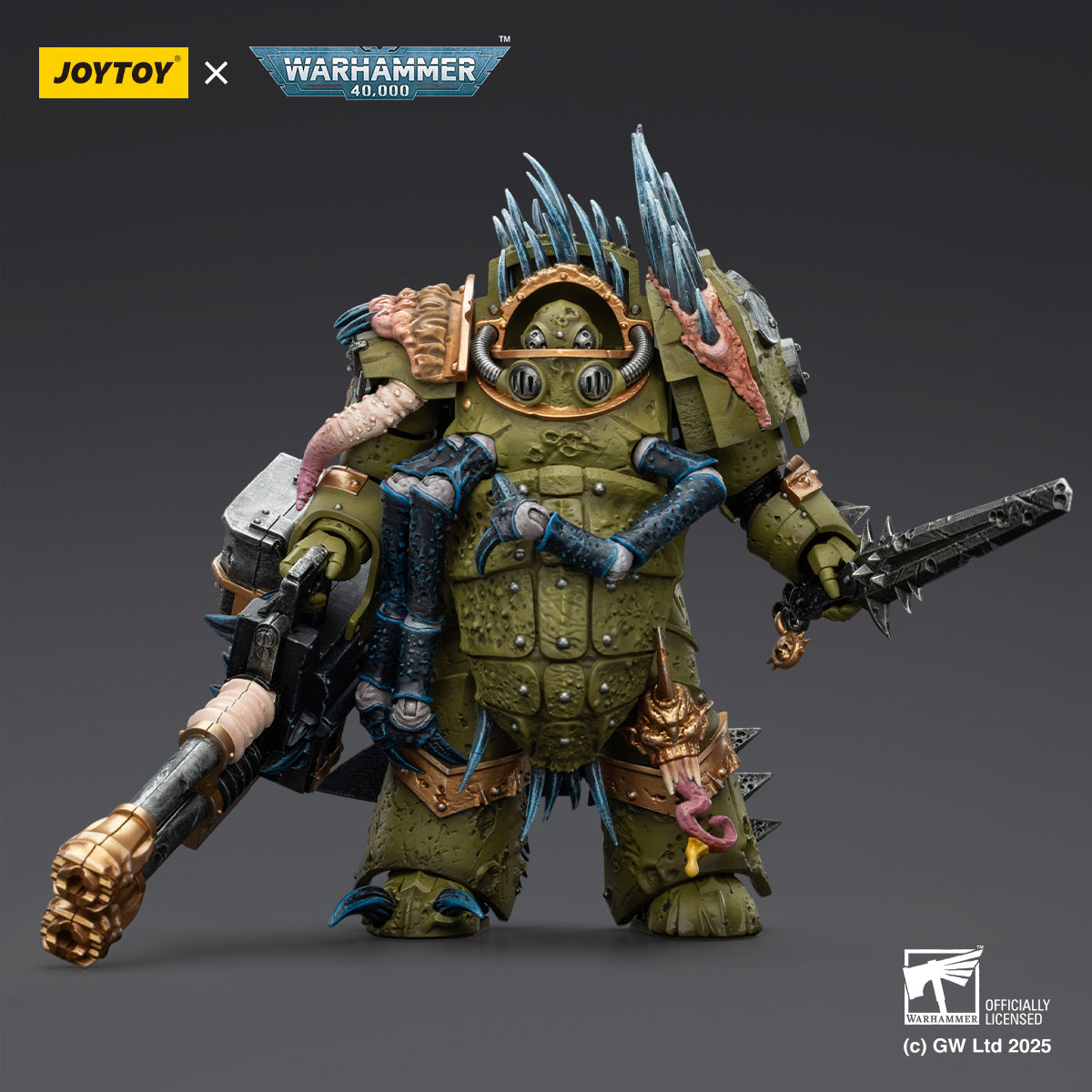 JOYTOY Warhammer 40,000 - Death Guard Blightlord Terminators & Plague Marine Icon Bearer Set