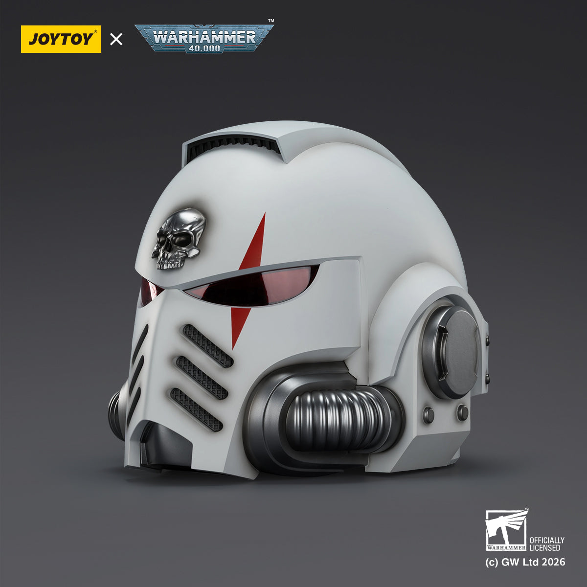 JOYTOY Warhammer 40,000 - White Scars MkX Helmet & Display Stand