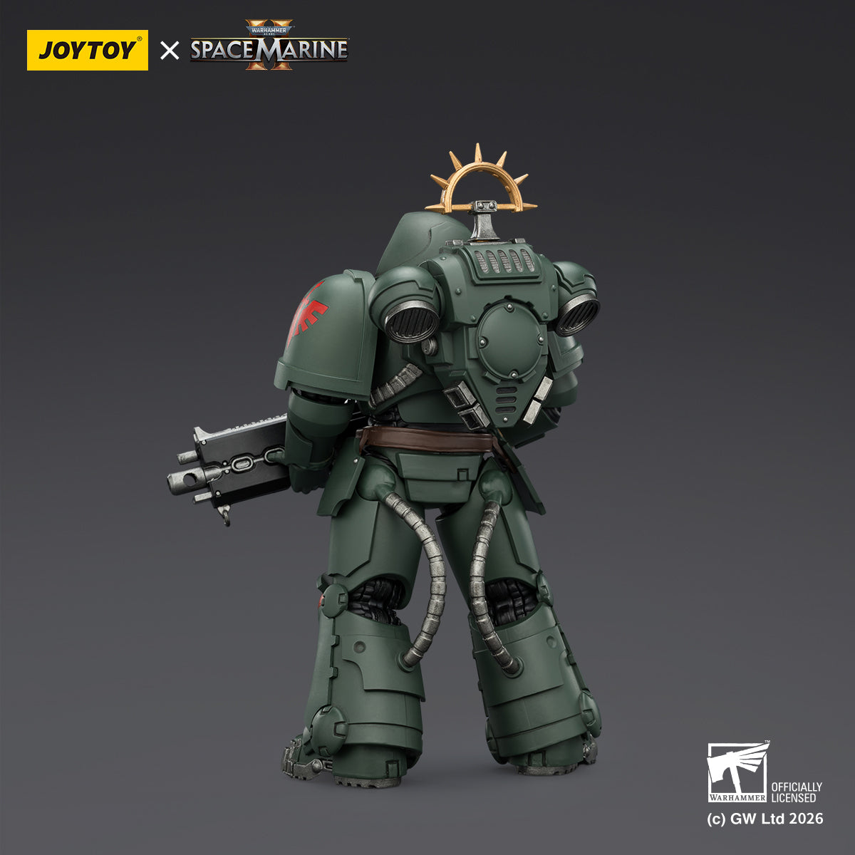 JoyToy Warhammer 40,000: Space Marine 2- Game Edition Dark Angels Heavy Intercessor with Heavy Bolt Rifle and Bolt Pistol