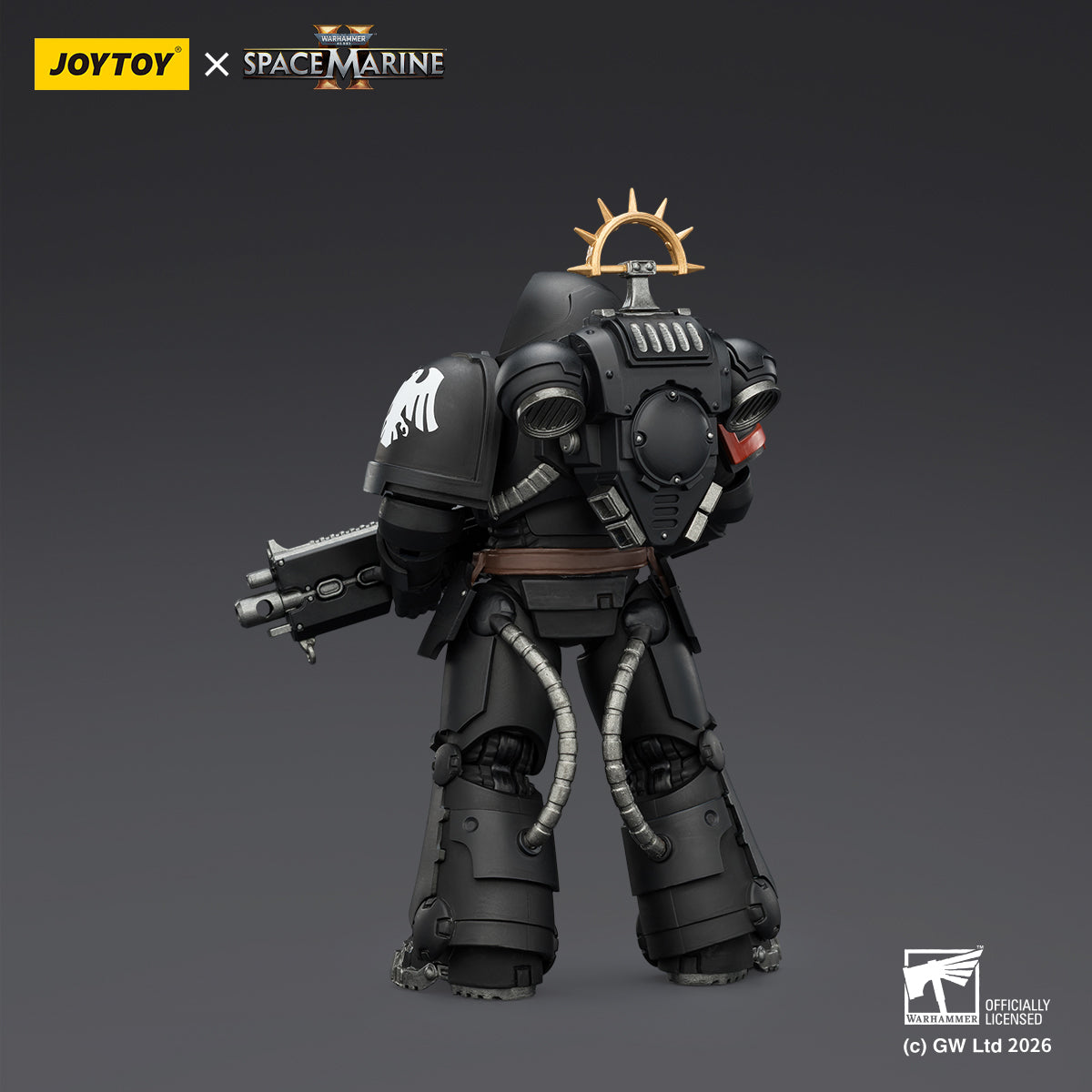 JoyToy Warhammer 40,000: Space Marine 2- Game Edition Raven Guard Heavy Intercessor with Heavy Bolt Rifle and Bolt Pistol
