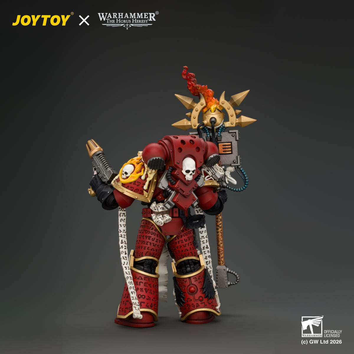 JOYTOY Warhammer The Horus Heresy Action Figure - Word Bearers Erebus, the Dark Apostle with Crux Malifica and Plasma Pistol