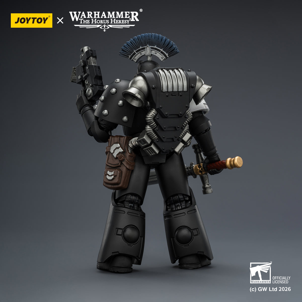 JOYTOY Warhammer The Horus Heresy - Raven Guard MkVI Tactical Sergeant with Power Sword, Bolter and Plasma Pistol