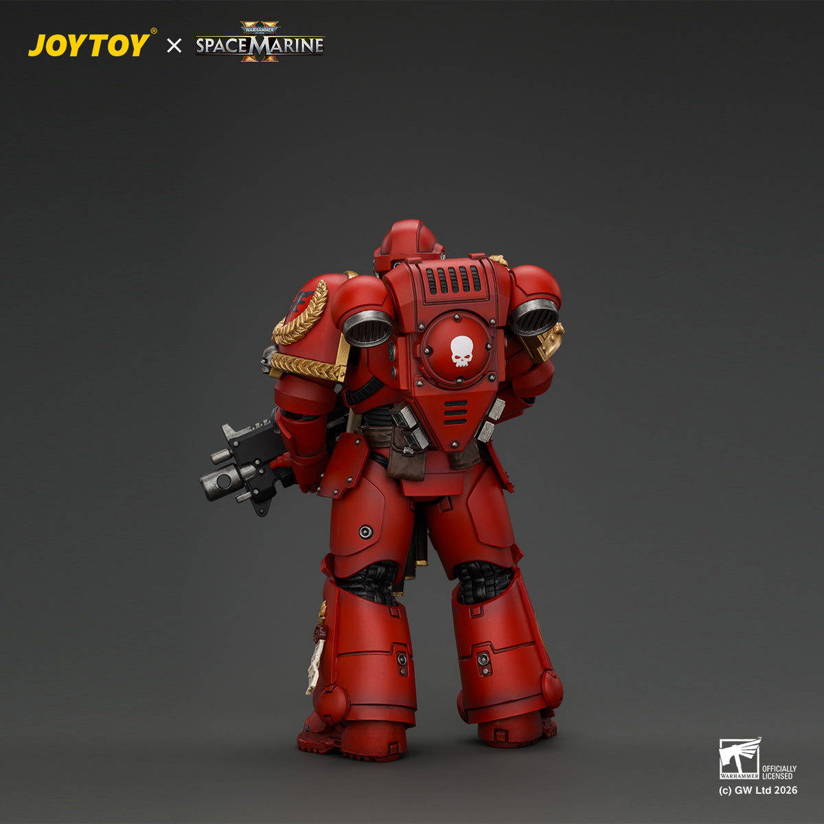 JOYTOY Warhammer 40,000 - Game Edition Blood Angels Veteran with Bolt Rifle, Chainsword and Bolt Pistol and Plasma Pistol