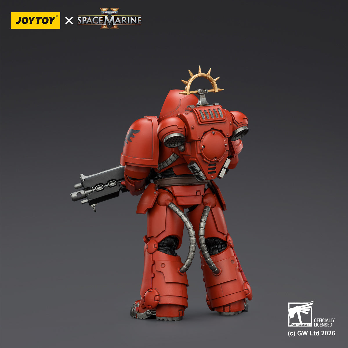 JoyToy Warhammer 40,000: Space Marine 2- Game Edition Blood Angels Heavy Intercessor with Heavy Bolt Rifle and Bolt Pistol