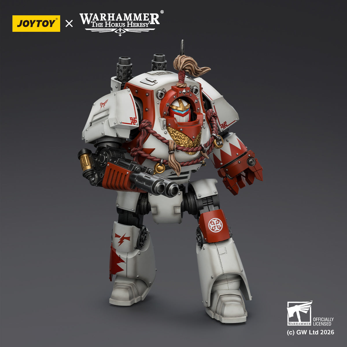 JOYTOY Warhammer The Horus Heresy - White Scars Contemptor Dreadnought with Melta Cannon and Gravis power fist